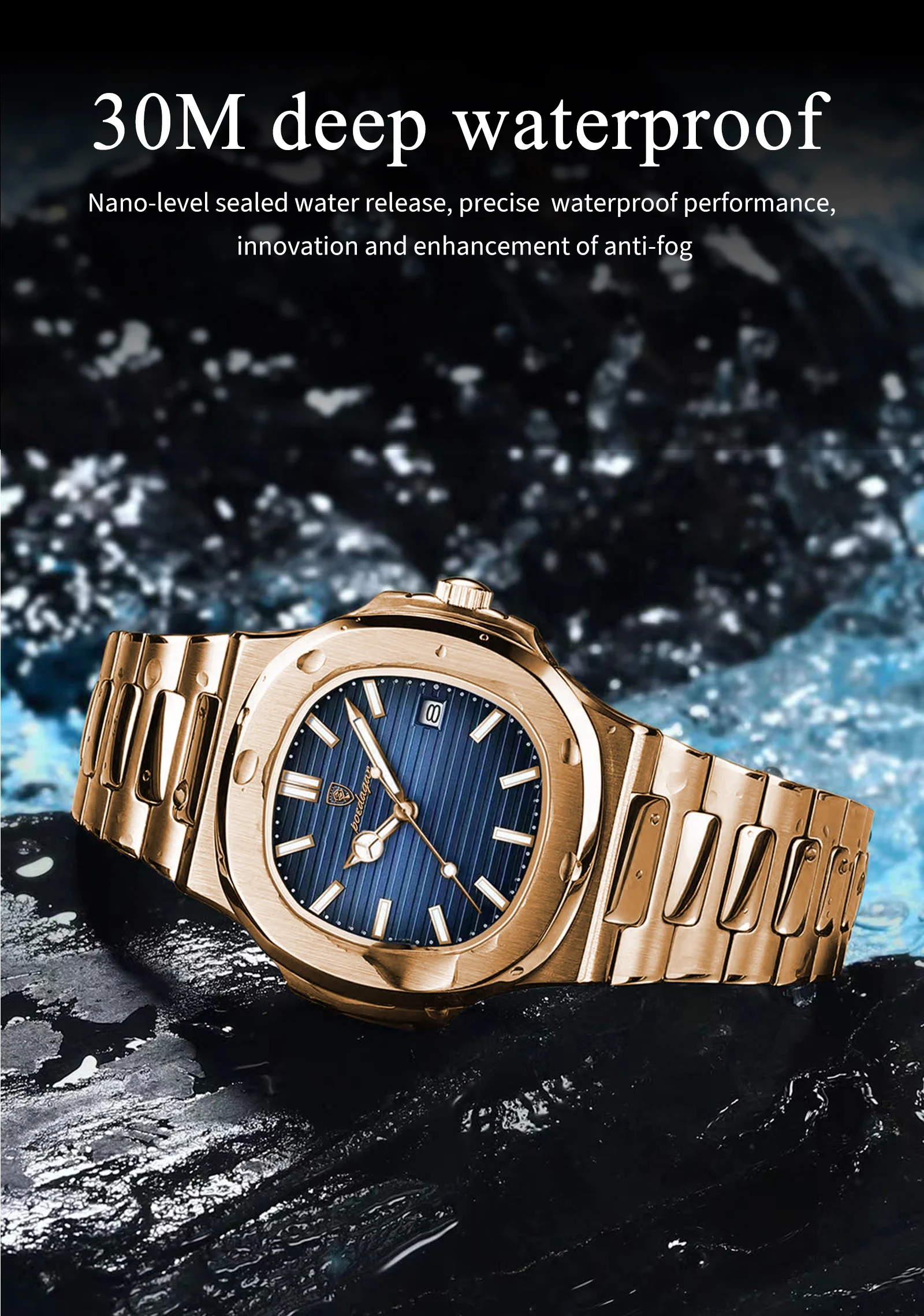 POEDAGAR 613 Analog Quartz Watch product information.