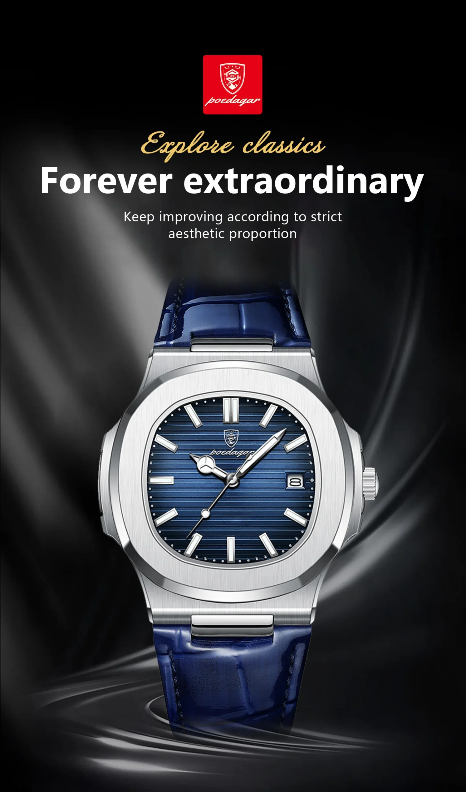 POEDAGAR 613L Analog Quartz Watch information