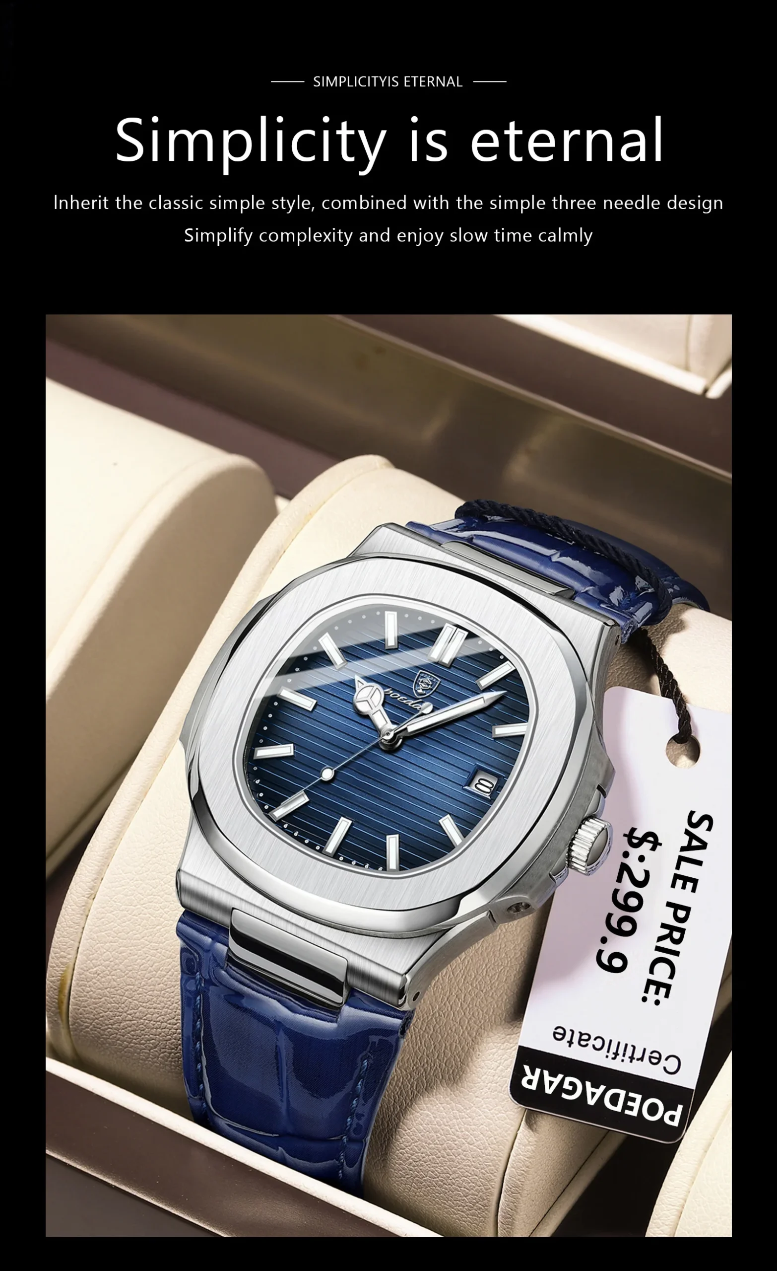 POEDAGAR 613L Analog Quartz Watch information