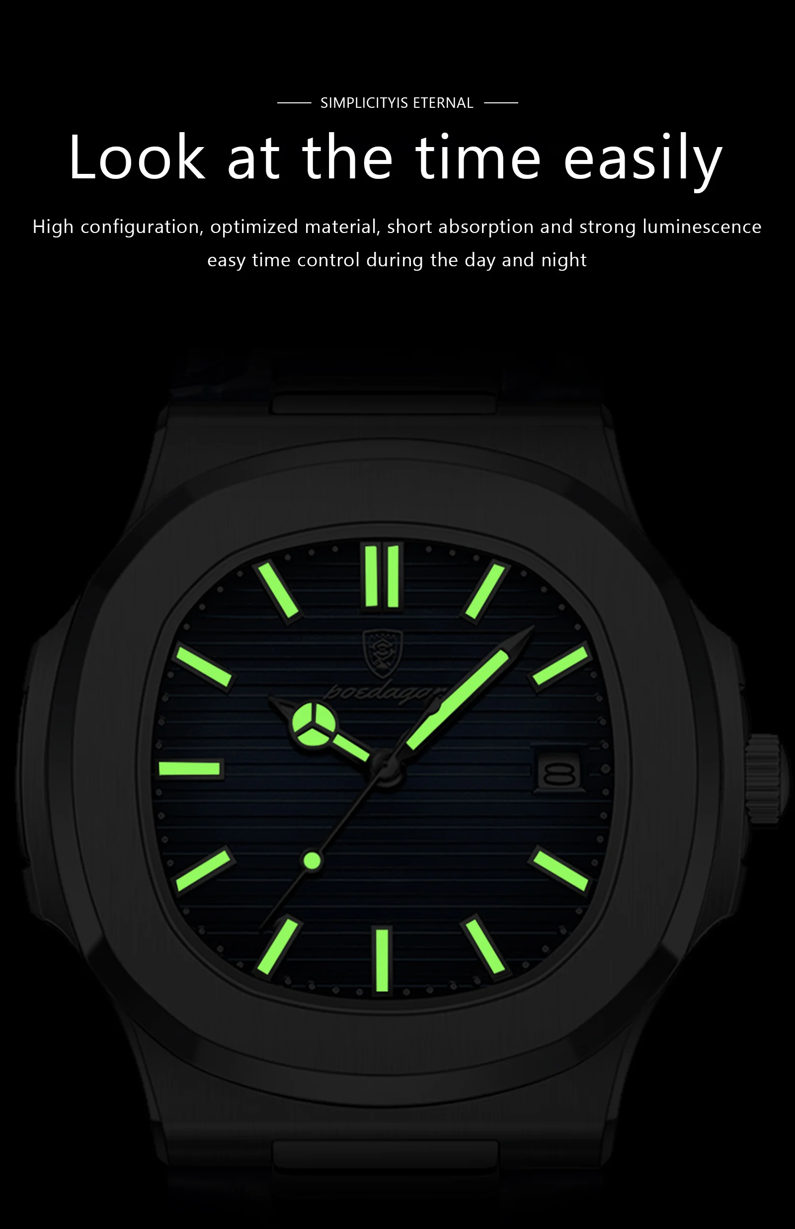 POEDAGAR 613L Analog Quartz Watch information