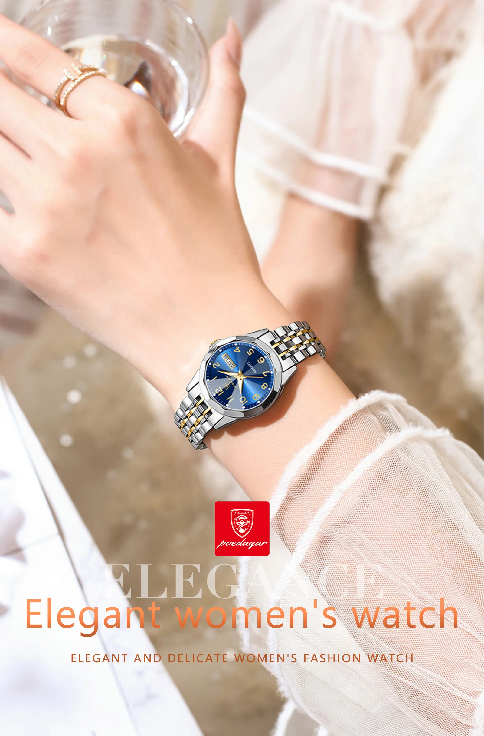 POEDAGAR 3078 Analog Quartz Watch information.