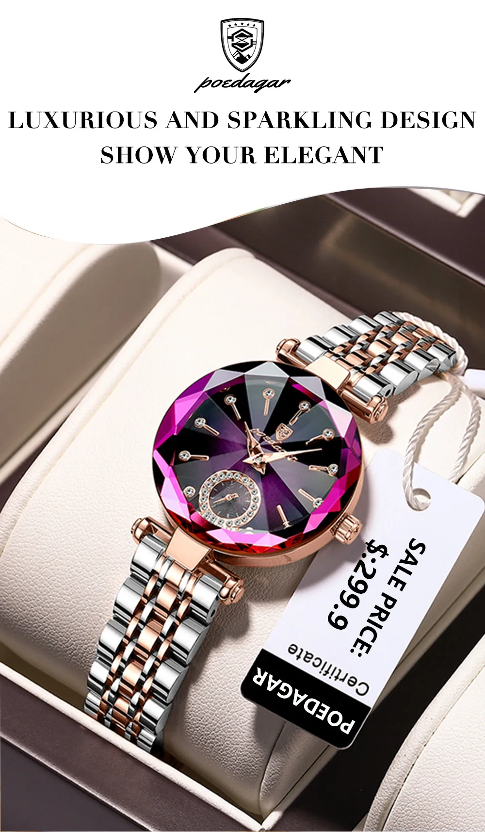 POEDAGAR 719 Analog Quartz Watch information.