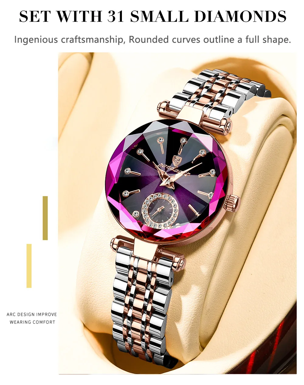 POEDAGAR 719 Analog Quartz Watch information.