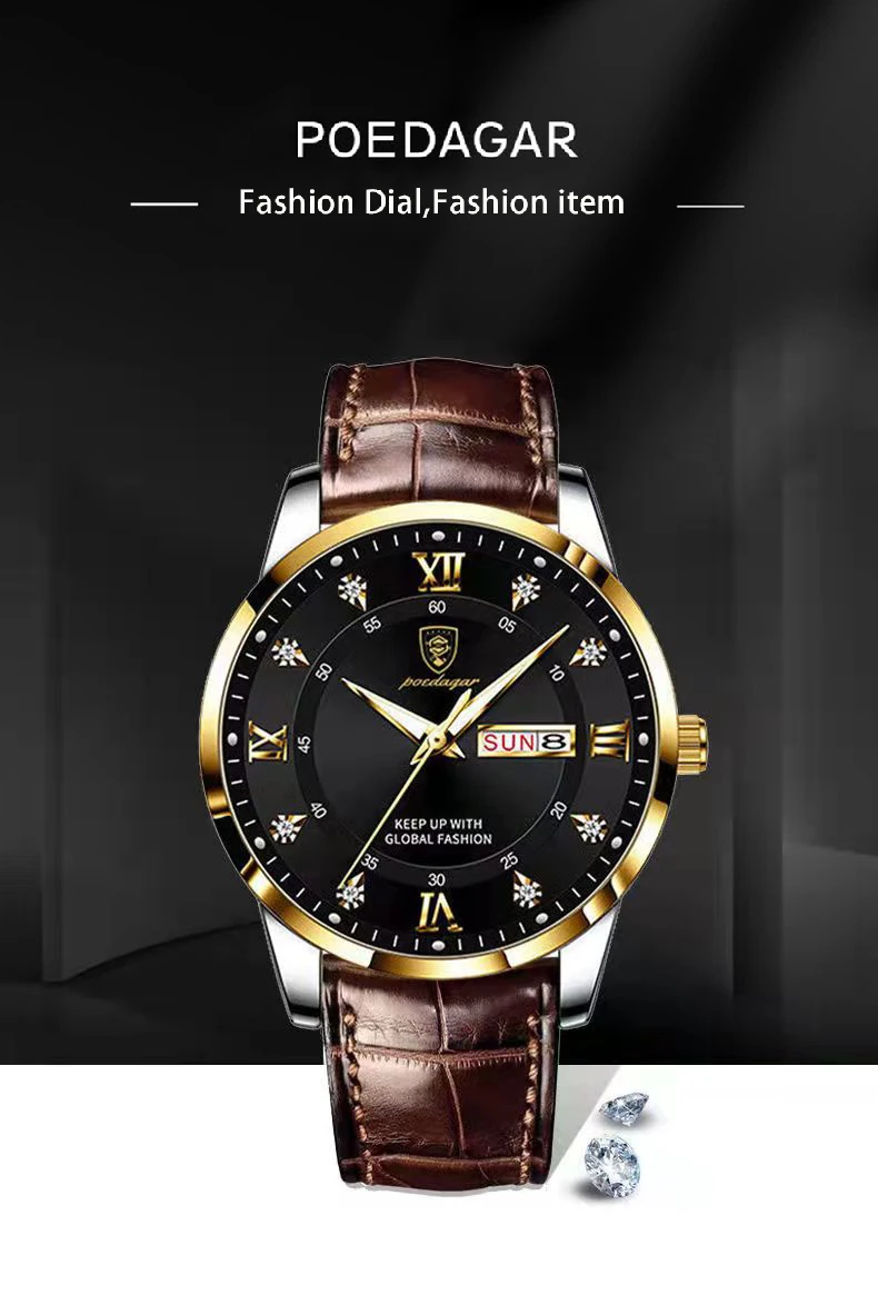 POEDAGAR 836L Analog Quartz Watch information.