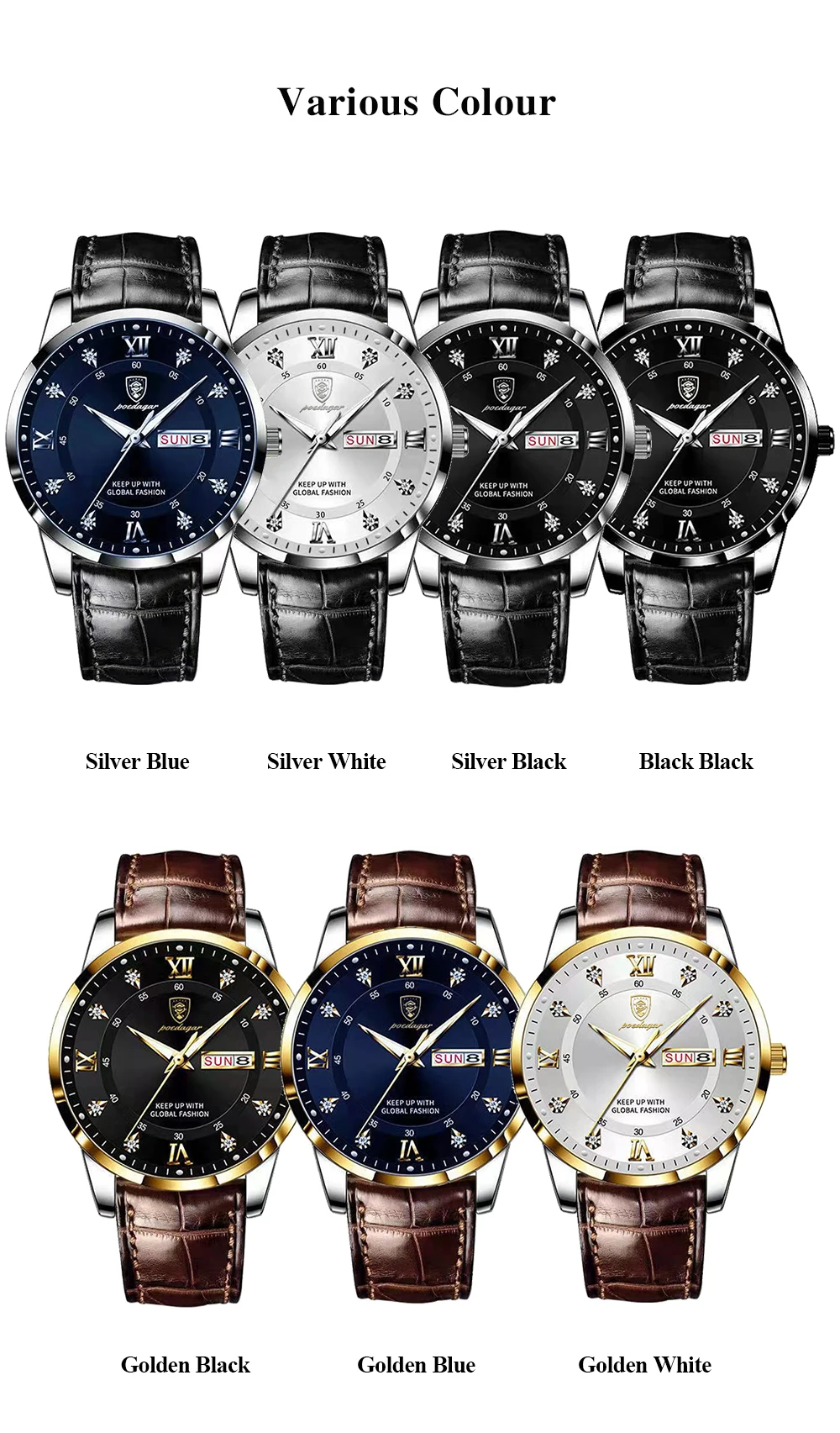 POEDAGAR 836L Analog Quartz Watch information.