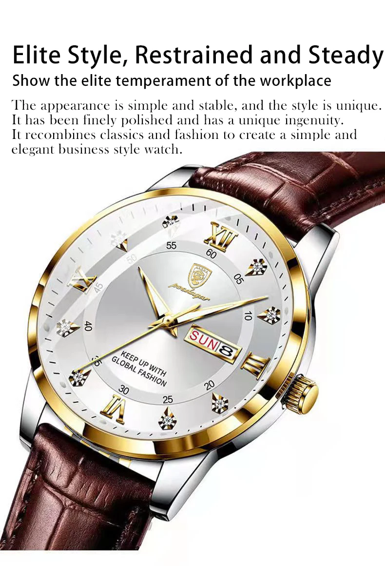 POEDAGAR 836L Analog Quartz Watch information.