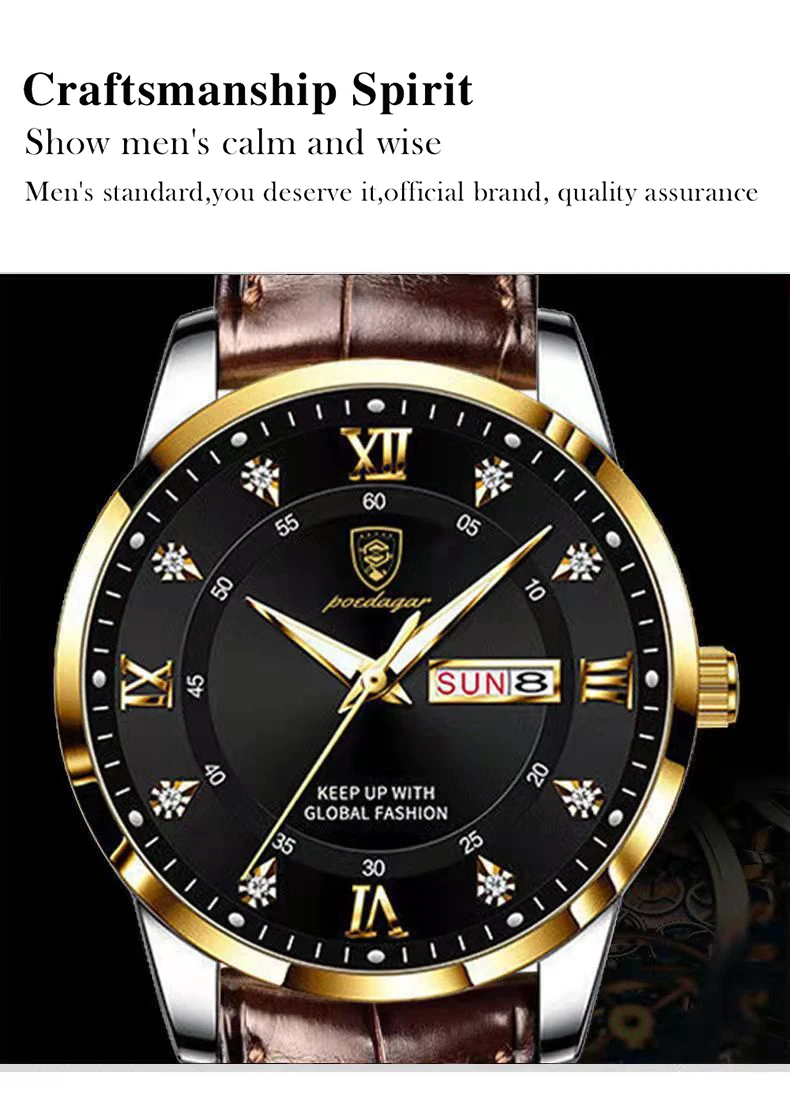 POEDAGAR 836L Analog Quartz Watch information.