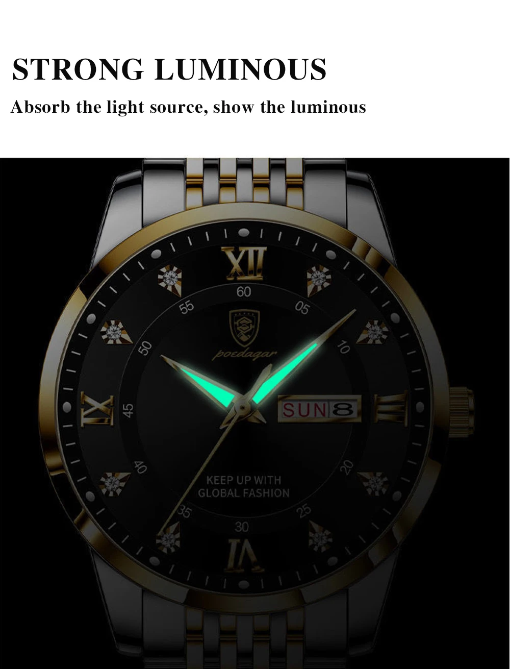 POEDAGAR 836L Analog Quartz Watch information.