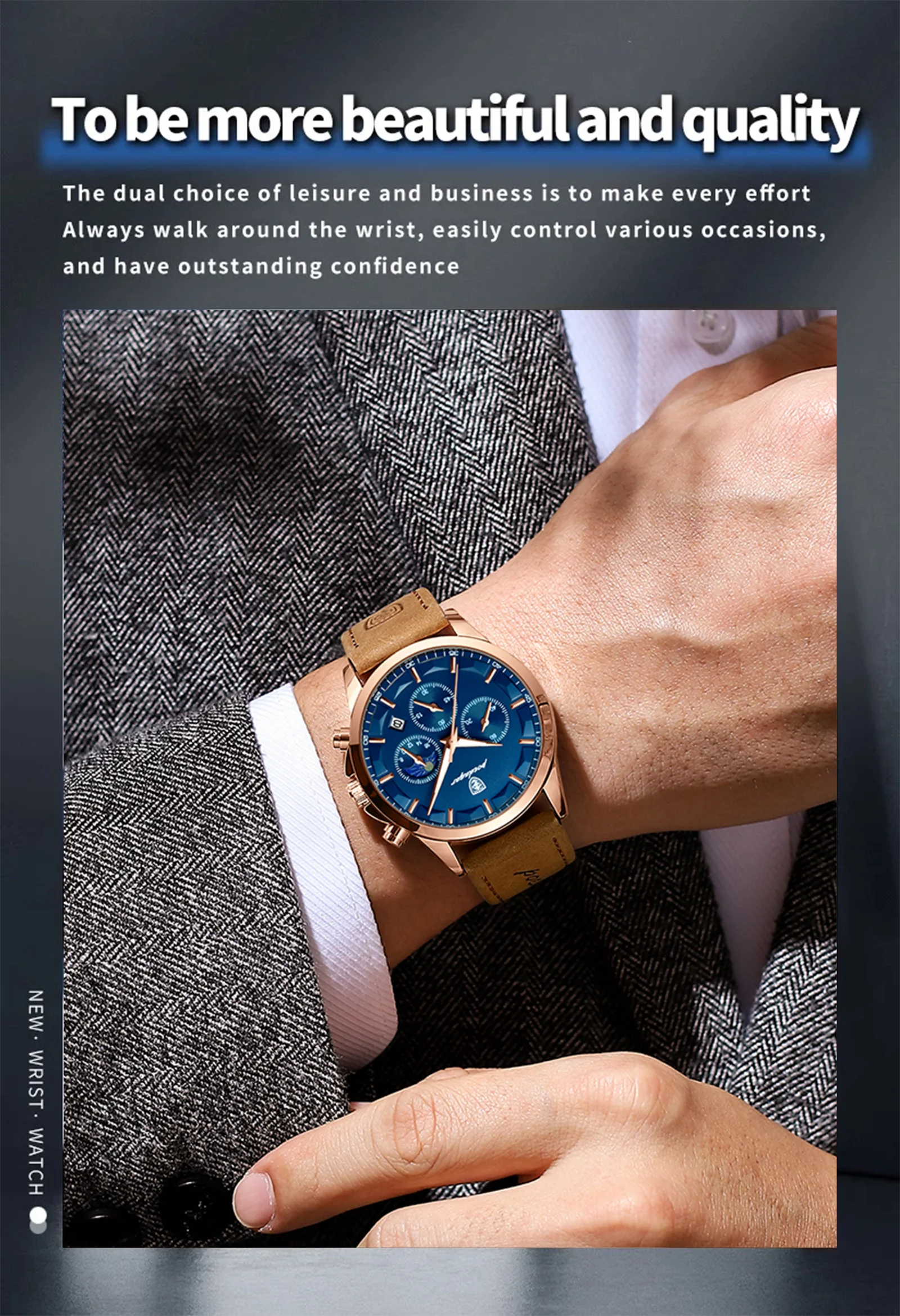 POEDAGAR 928L Chronograph Quartz Watch information.