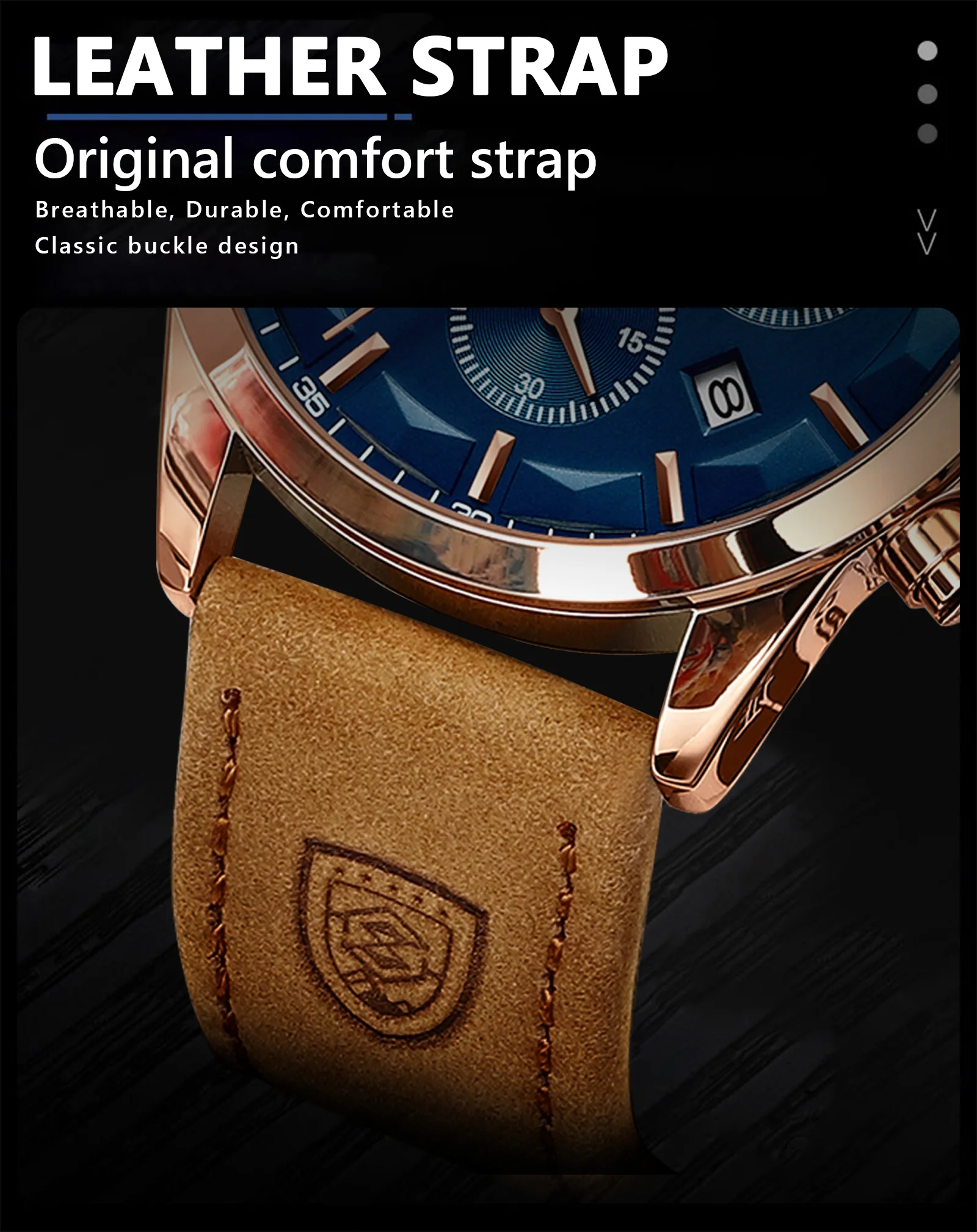 POEDAGAR 928L Chronograph Quartz Watch information.