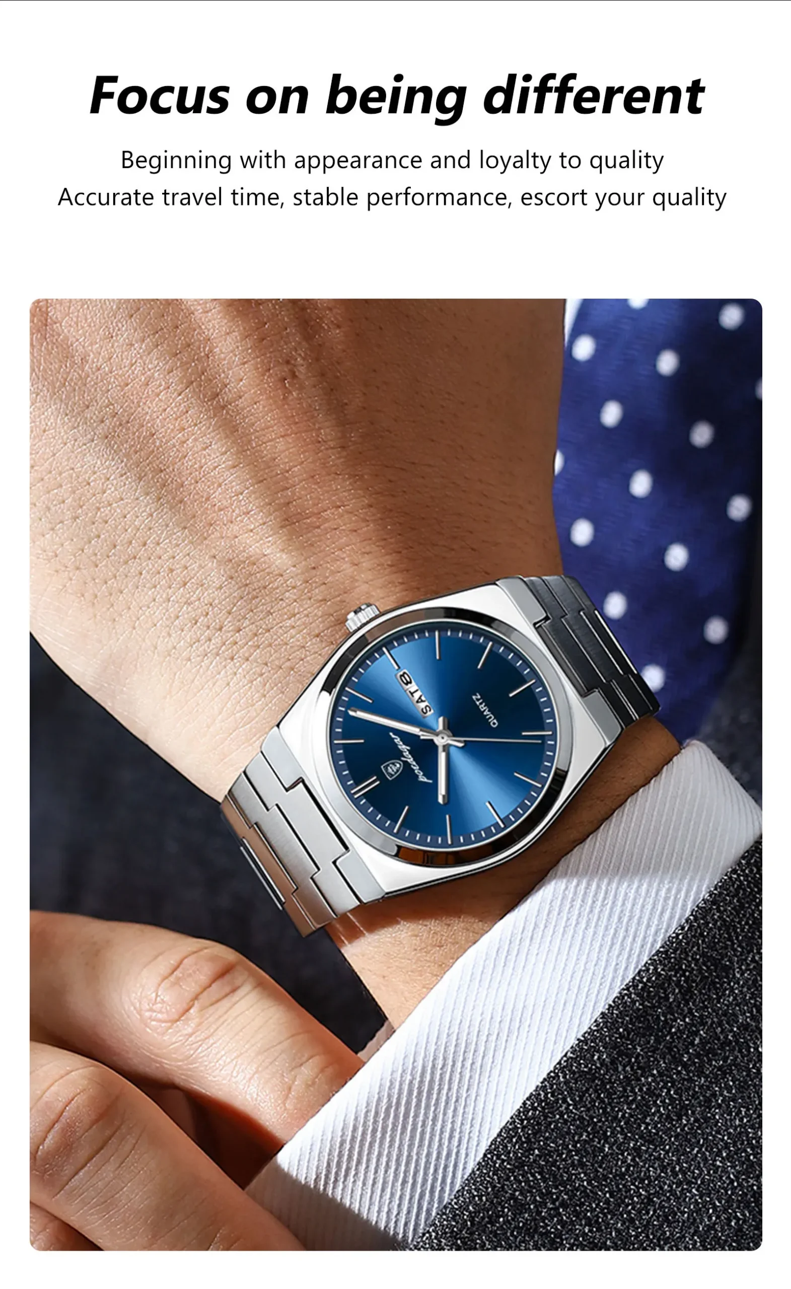 POEDAGAR 930 Analog Quartz Watch information.