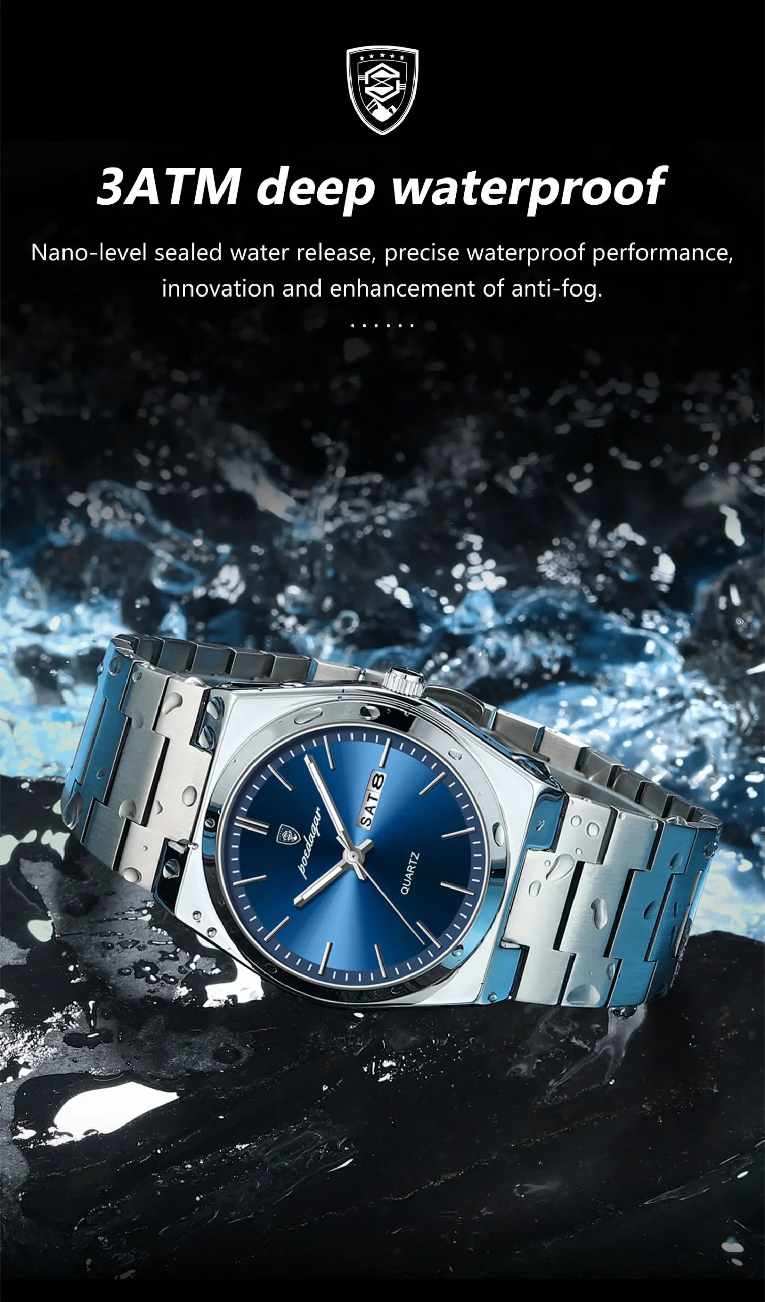 POEDAGAR 930 Analog Quartz Watch information.