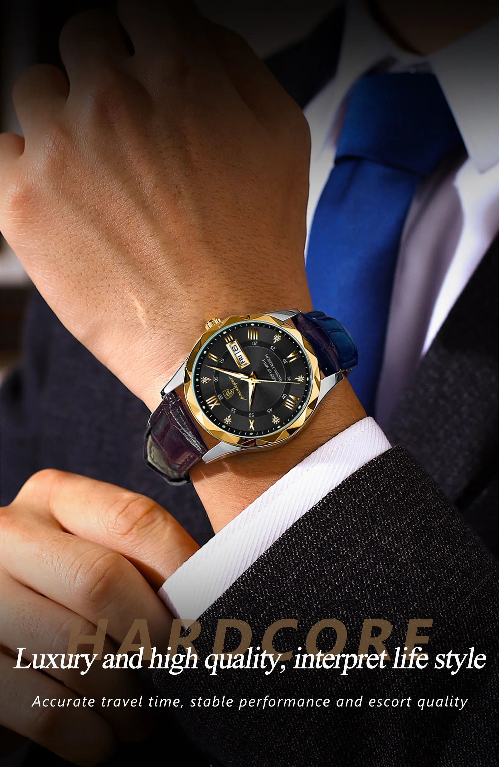 POEDAGAR 615L Quartz Analog Watch information.