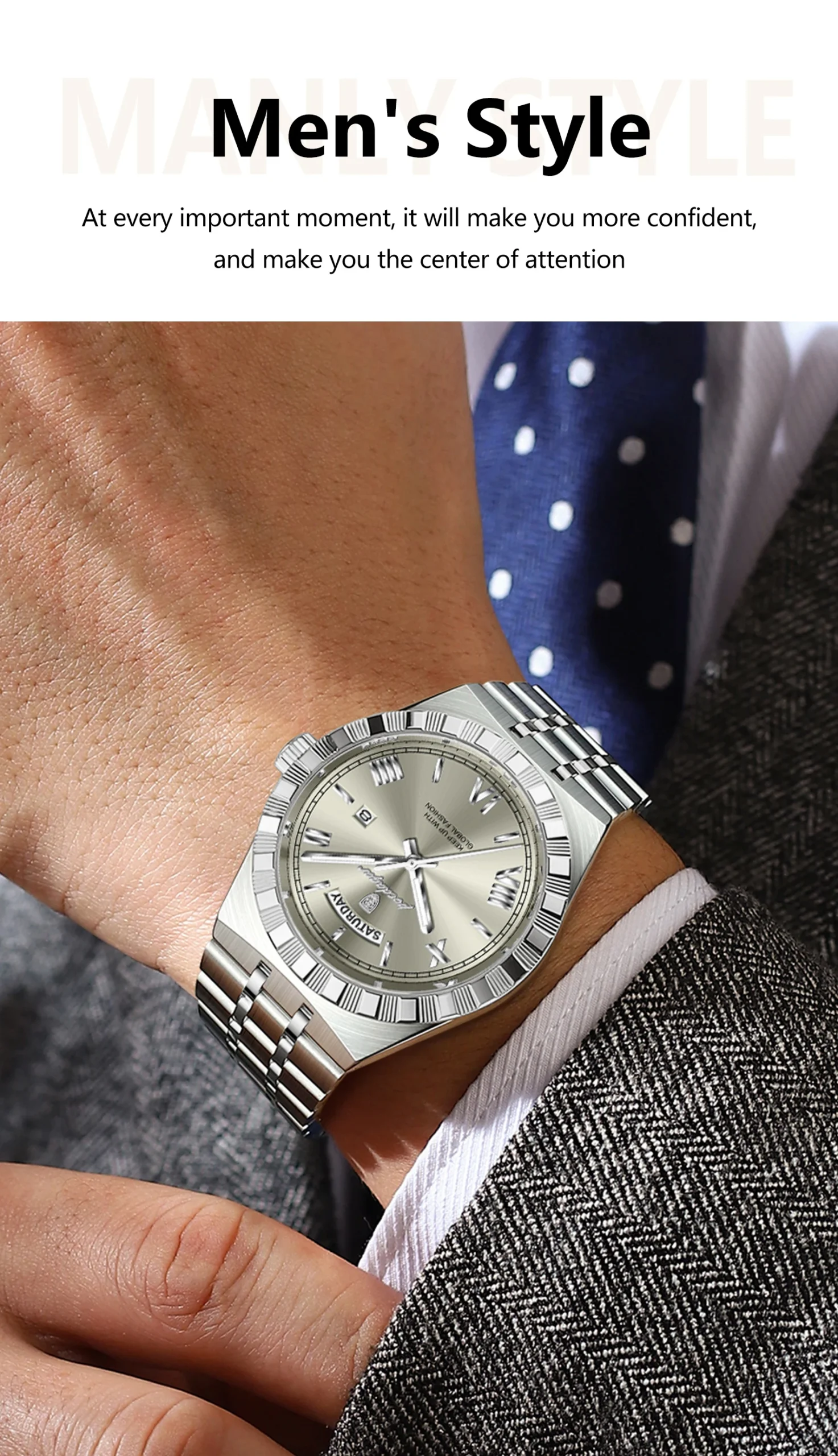 POEDAGAR 675 Quartz Analog Watch information.