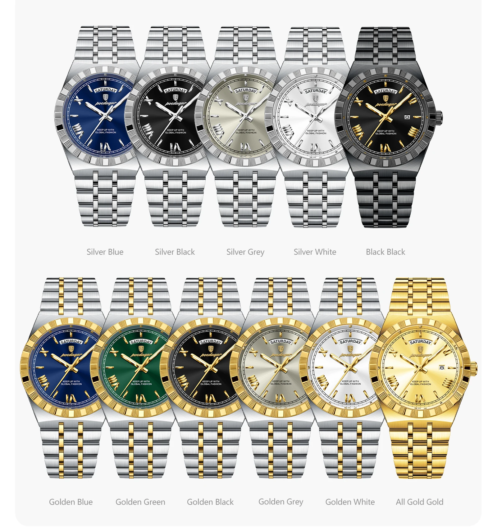 POEDAGAR 675 Quartz Analog Watch information.