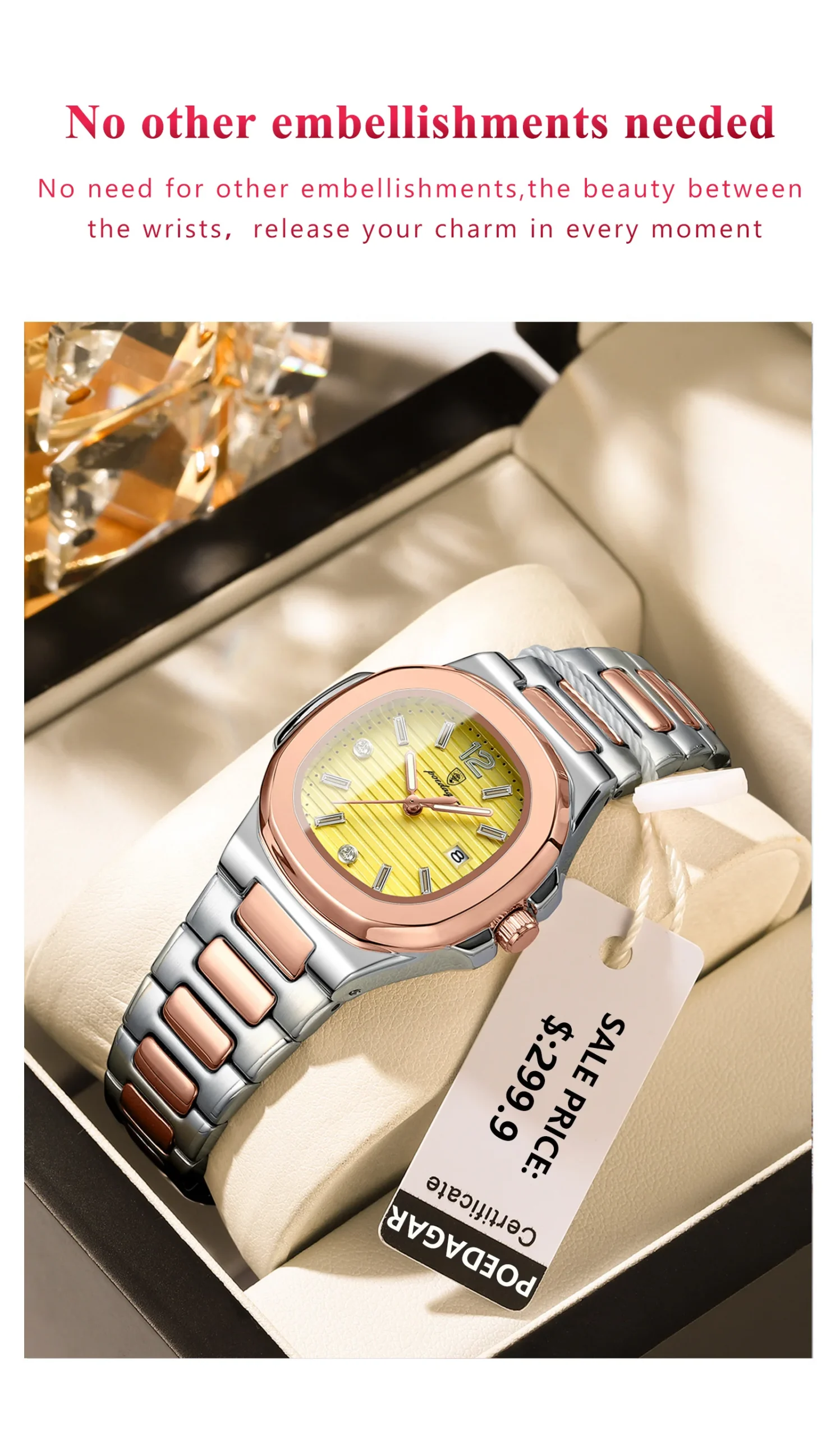 POEDAGAR 708 Quartz Analog Watch information.