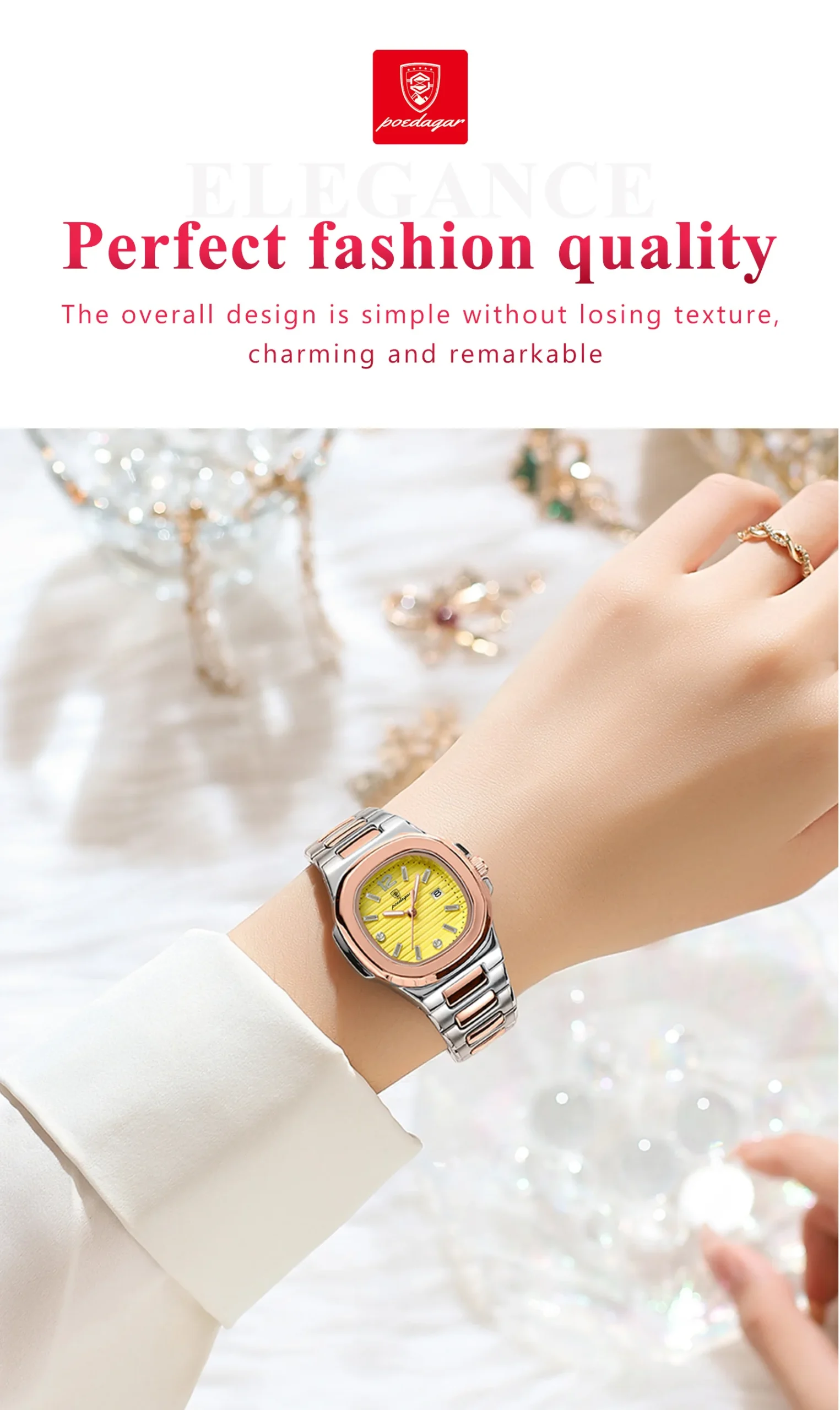 POEDAGAR 708 Quartz Analog Watch information.