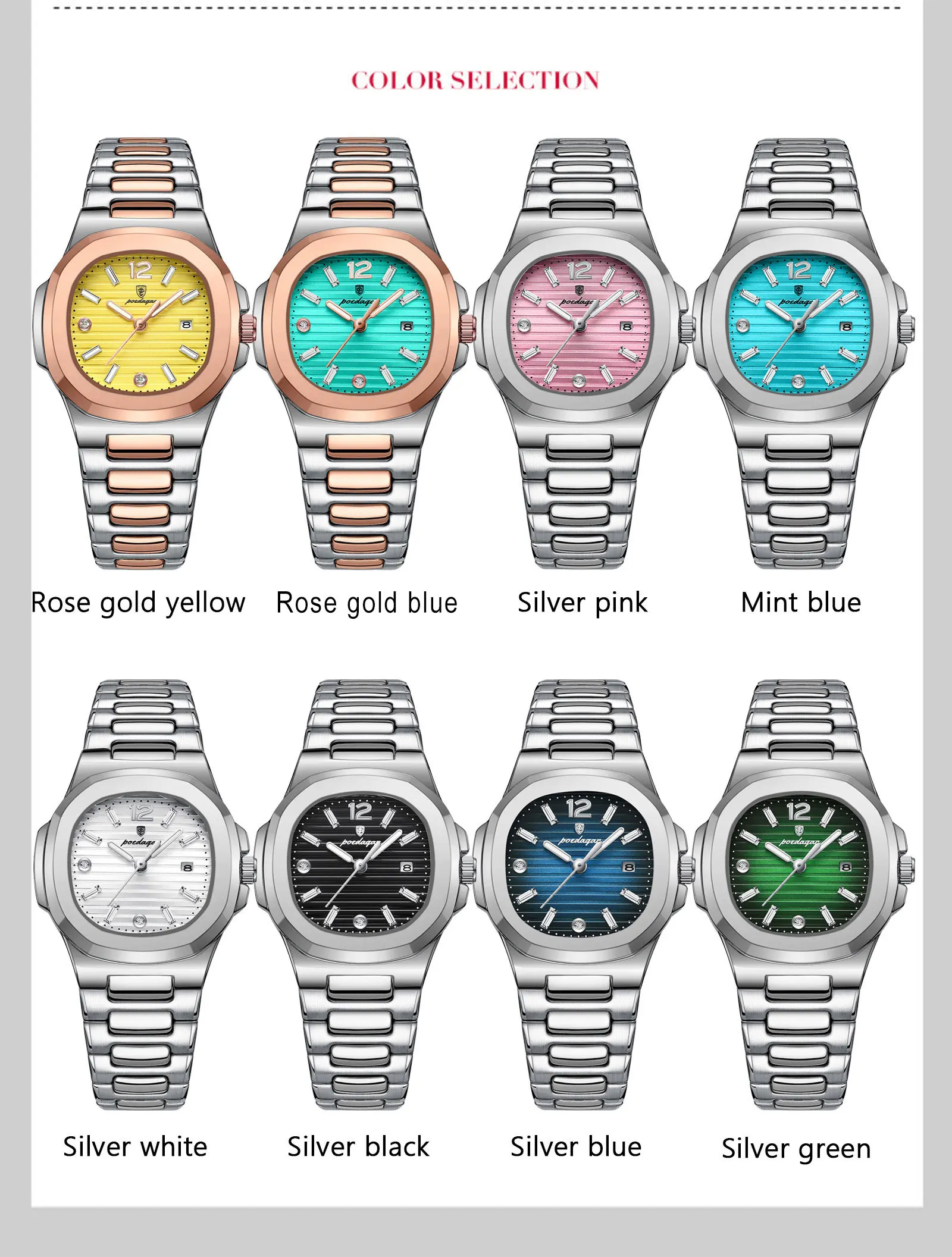 POEDAGAR 708 Quartz Analog Watch information.