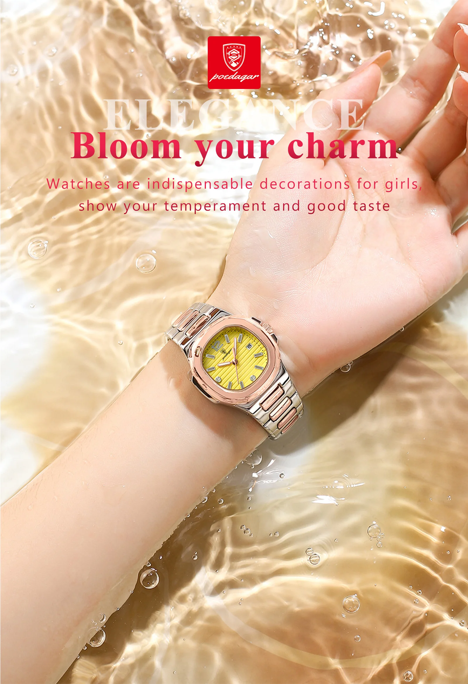 POEDAGAR 708 Quartz Analog Watch information.