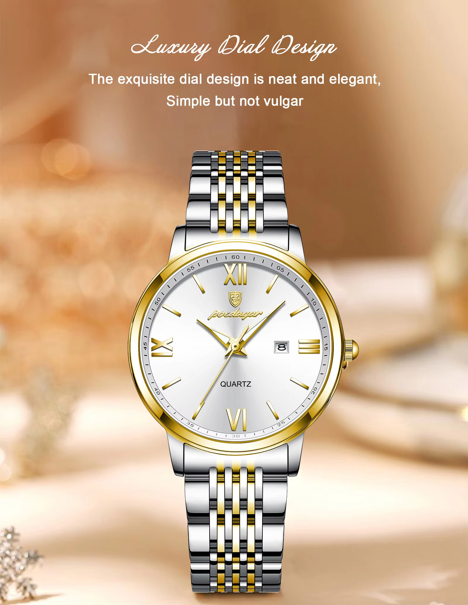 POEDAGAR 716 Quartz Analog Watch information.