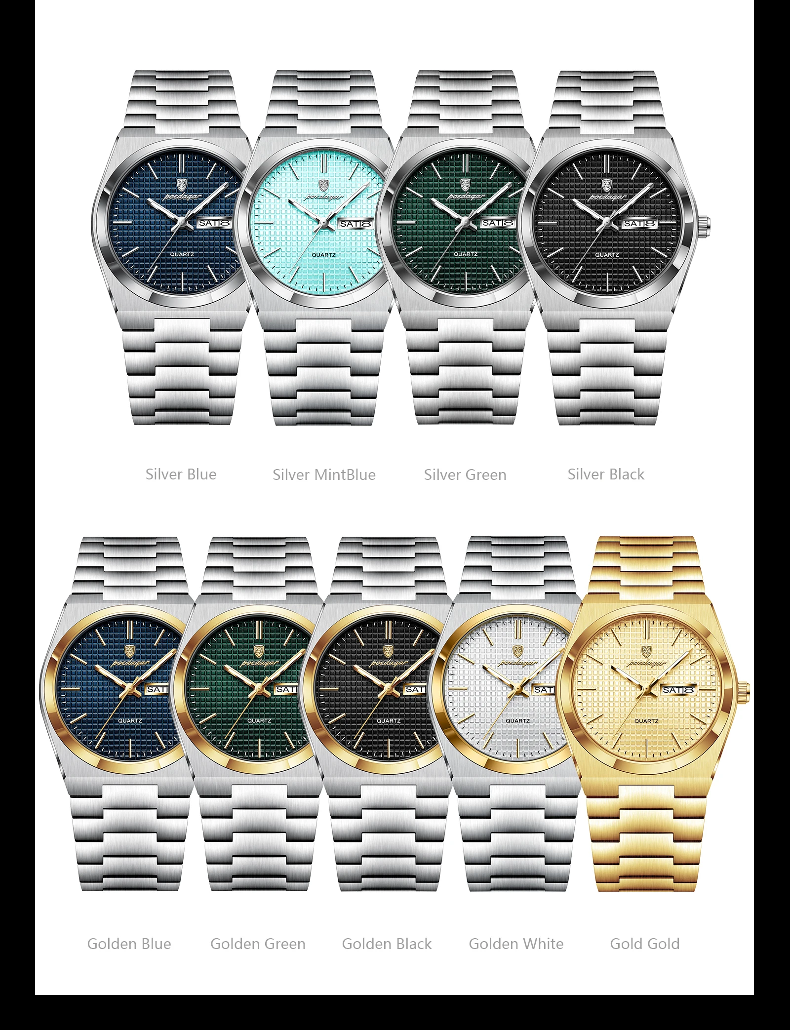 POEDAGAR 821 Quartz Analog Watch information.