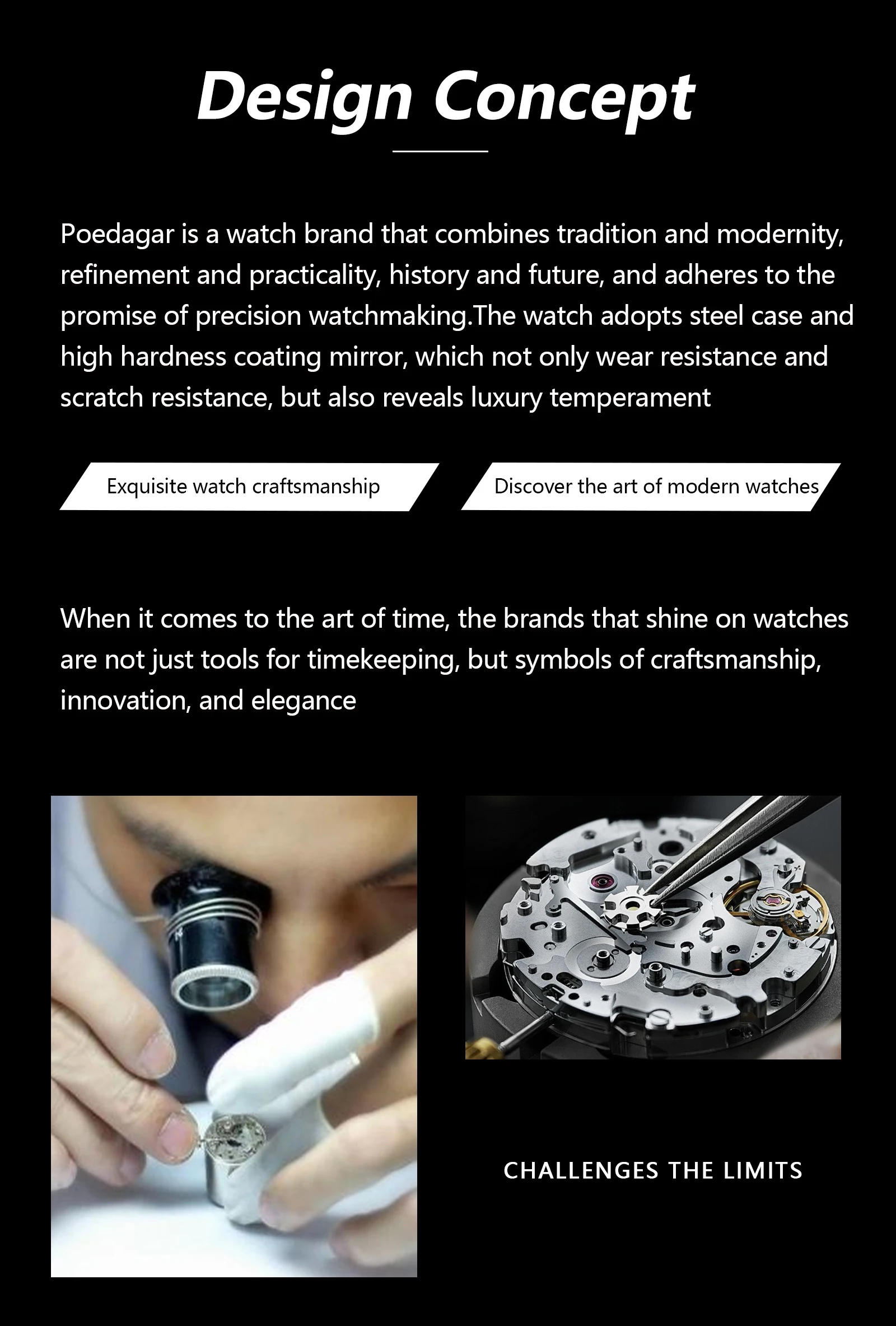 POEDAGAR 821 Quartz Analog Watch information.