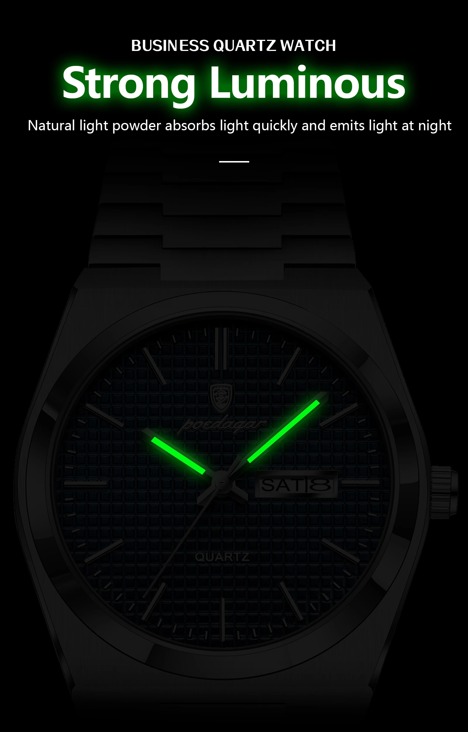 POEDAGAR 821 Quartz Analog Watch information.