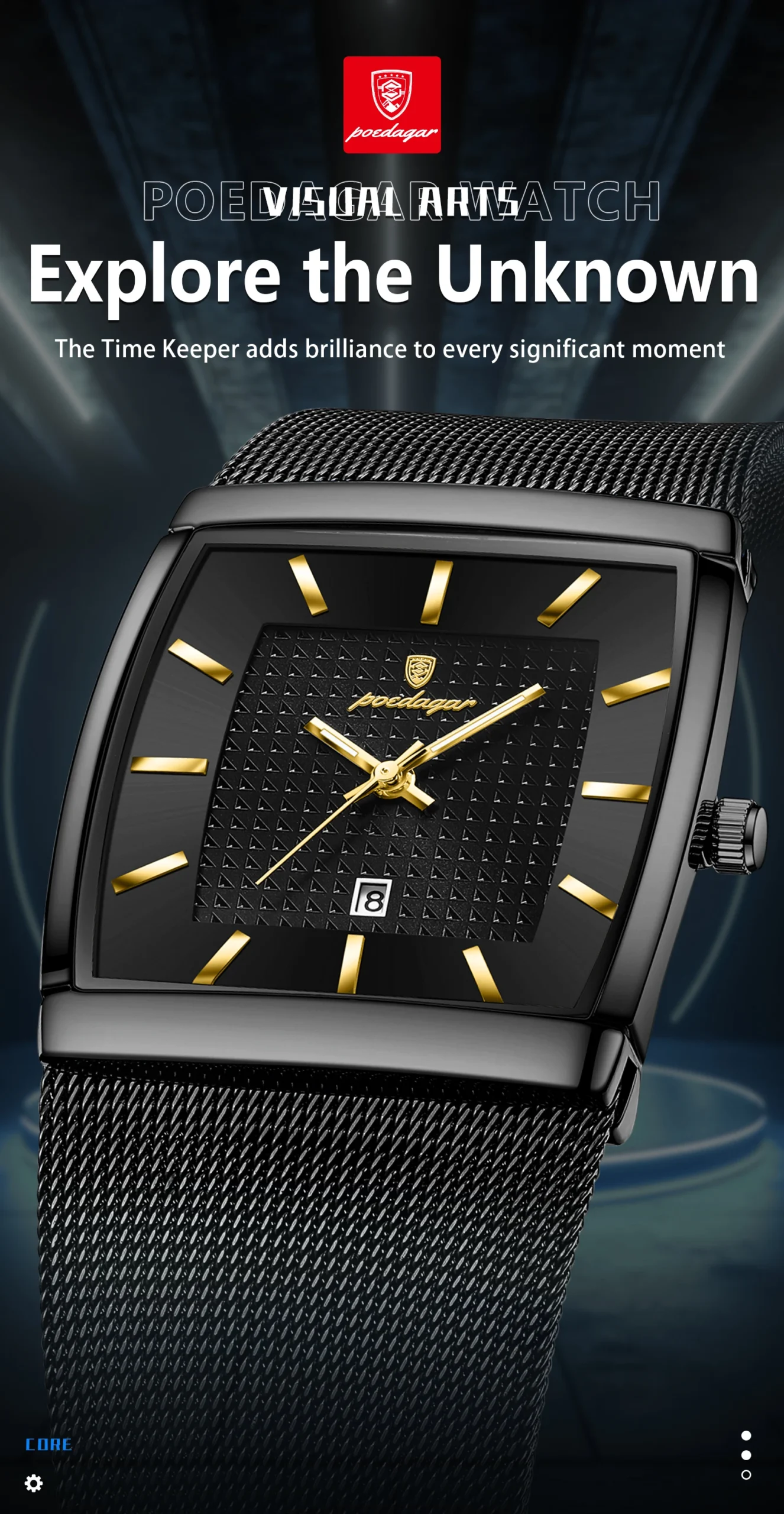 POEDAGAR 885 Quartz Analog Watch information.