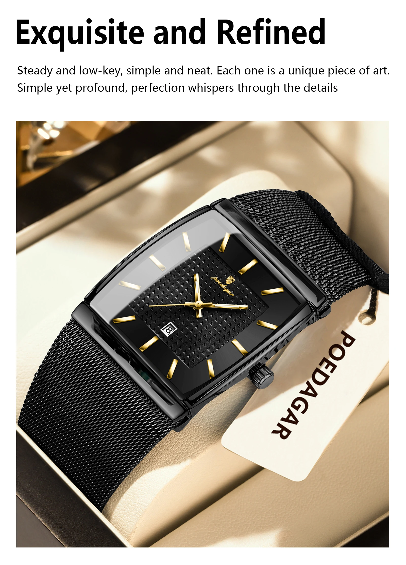 POEDAGAR 885 Quartz Analog Watch information.
