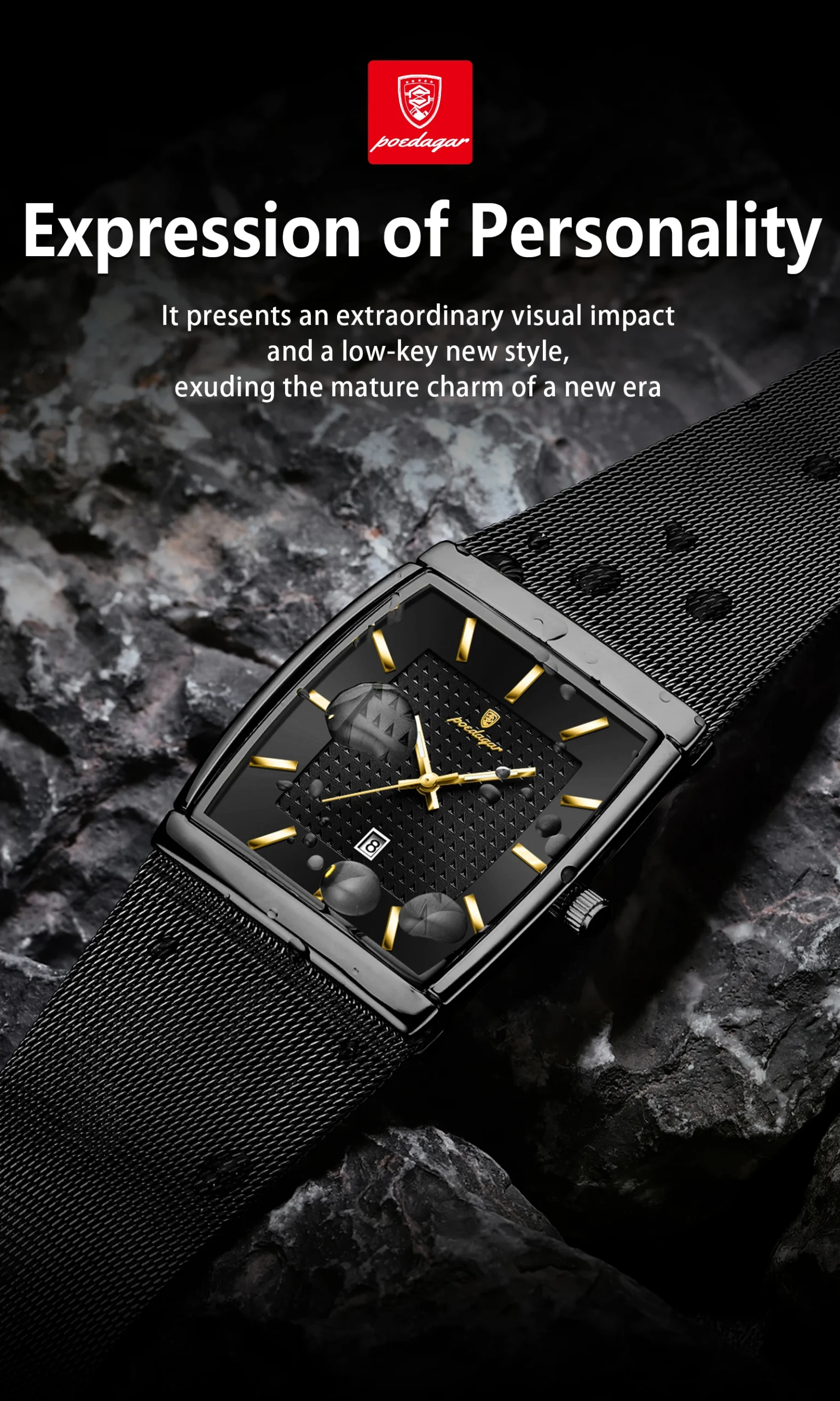 POEDAGAR 885 Quartz Analog Watch information.
