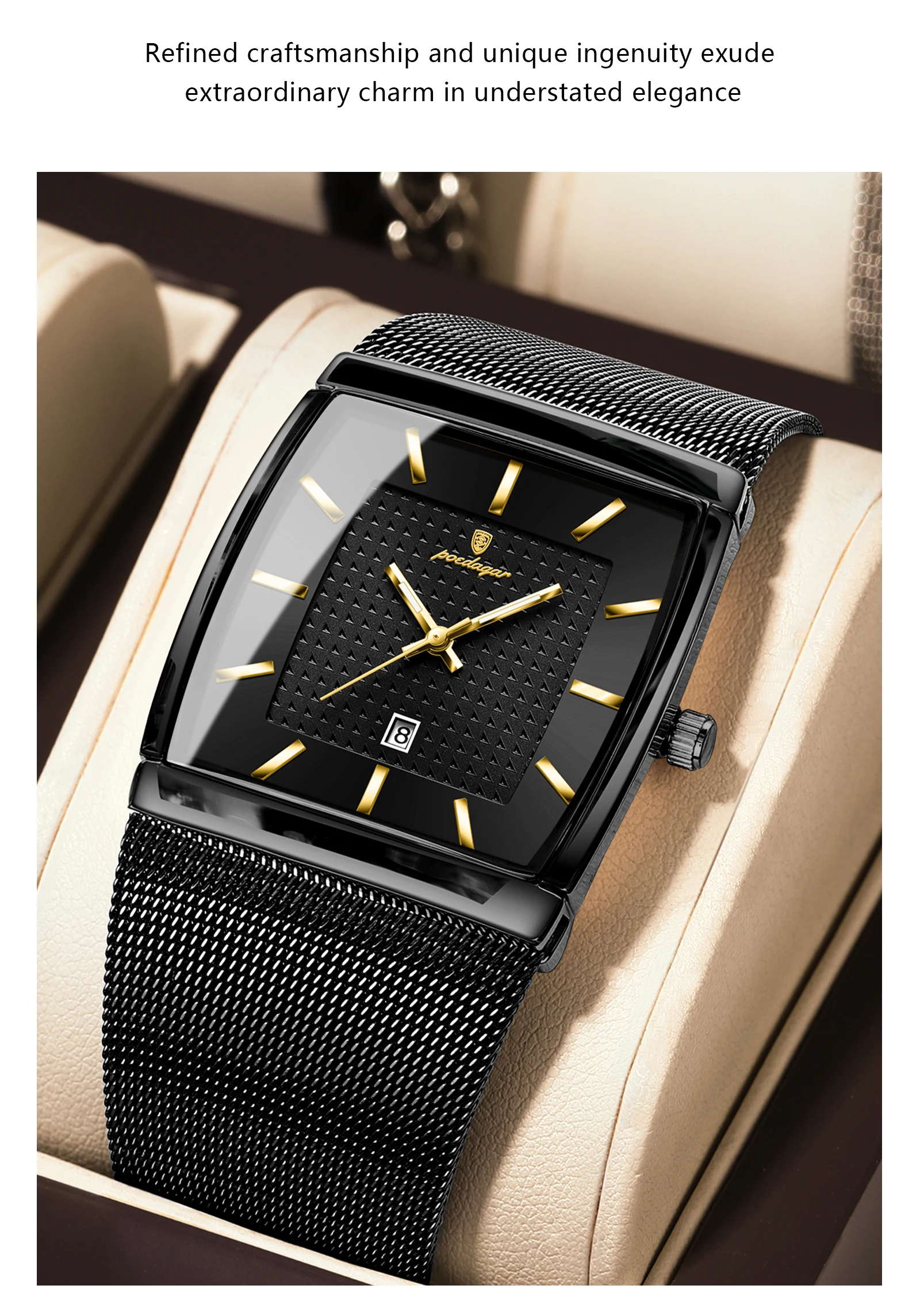 POEDAGAR 885 Quartz Analog Watch information.
