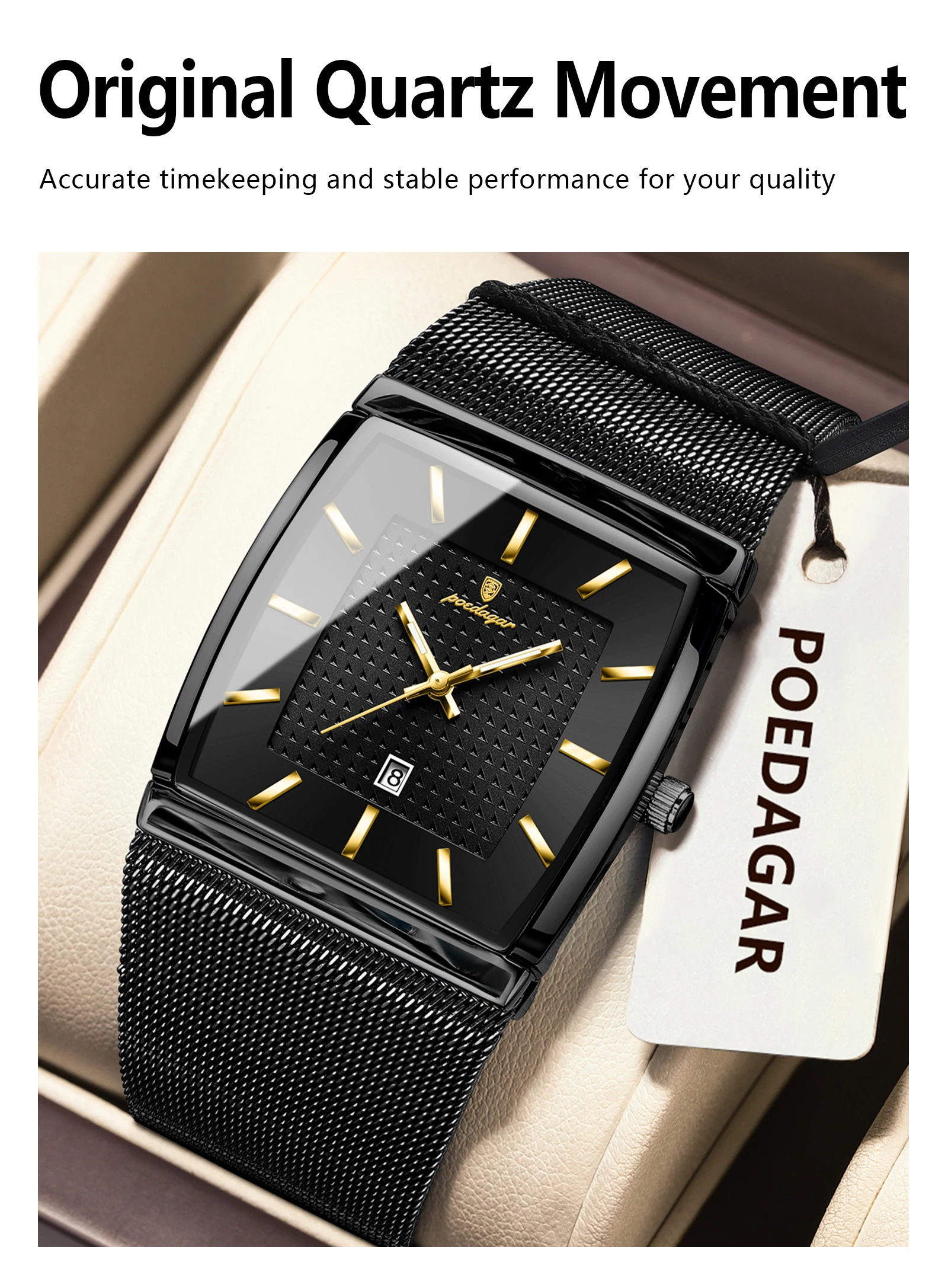 POEDAGAR 885 Quartz Analog Watch information.
