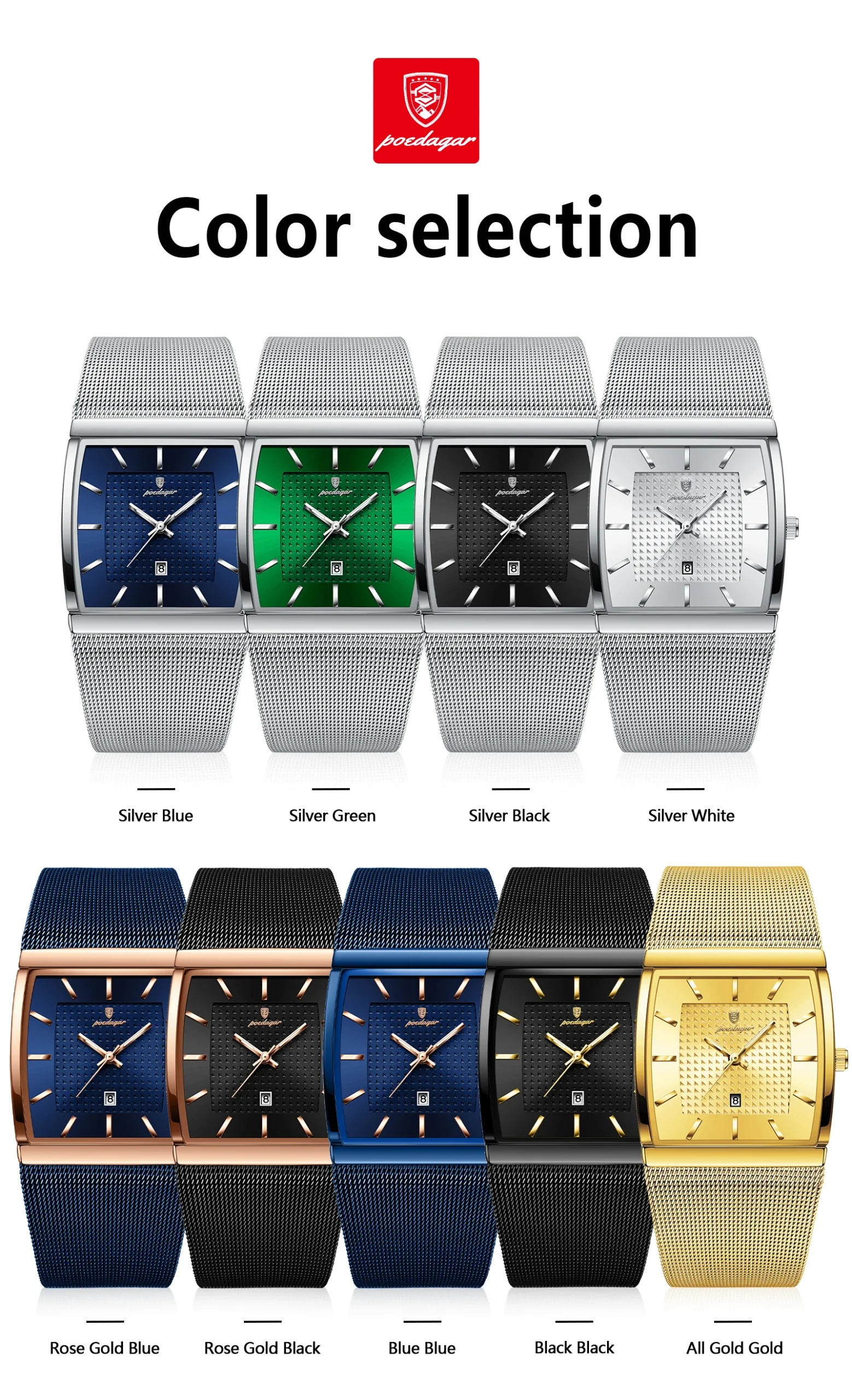 POEDAGAR 885 Quartz Analog Watch information.