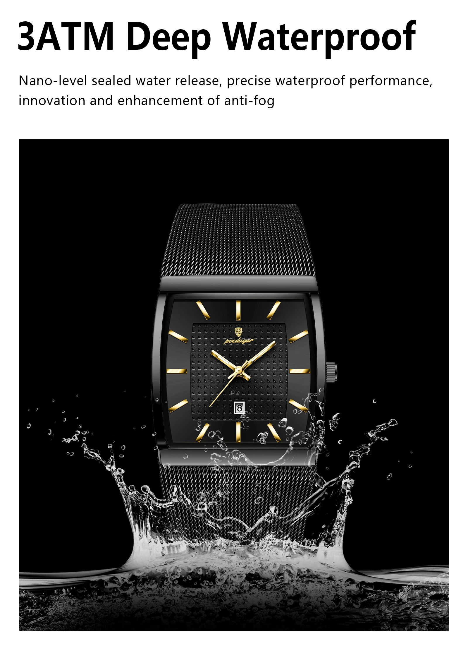 POEDAGAR 885 Quartz Analog Watch information.