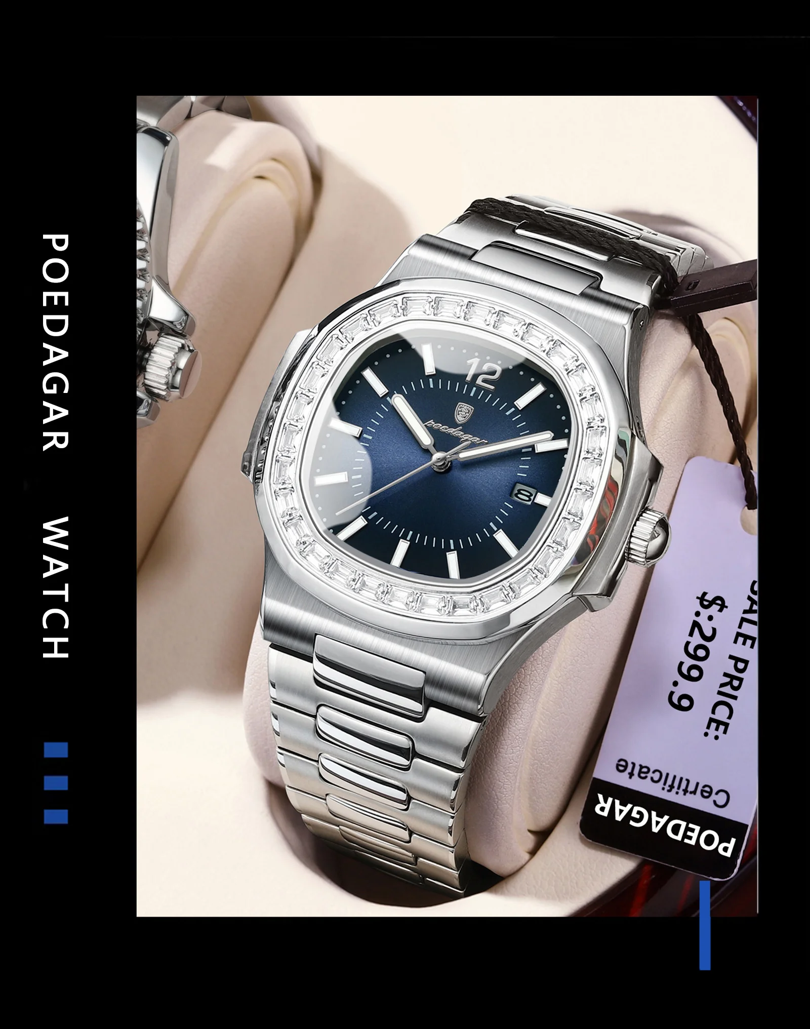 POEDAGAR 918 Quartz Analog Watch information.