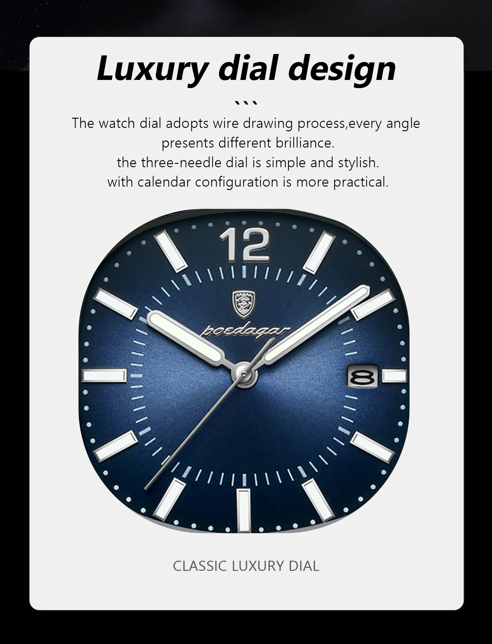 POEDAGAR 918 Quartz Analog Watch information.