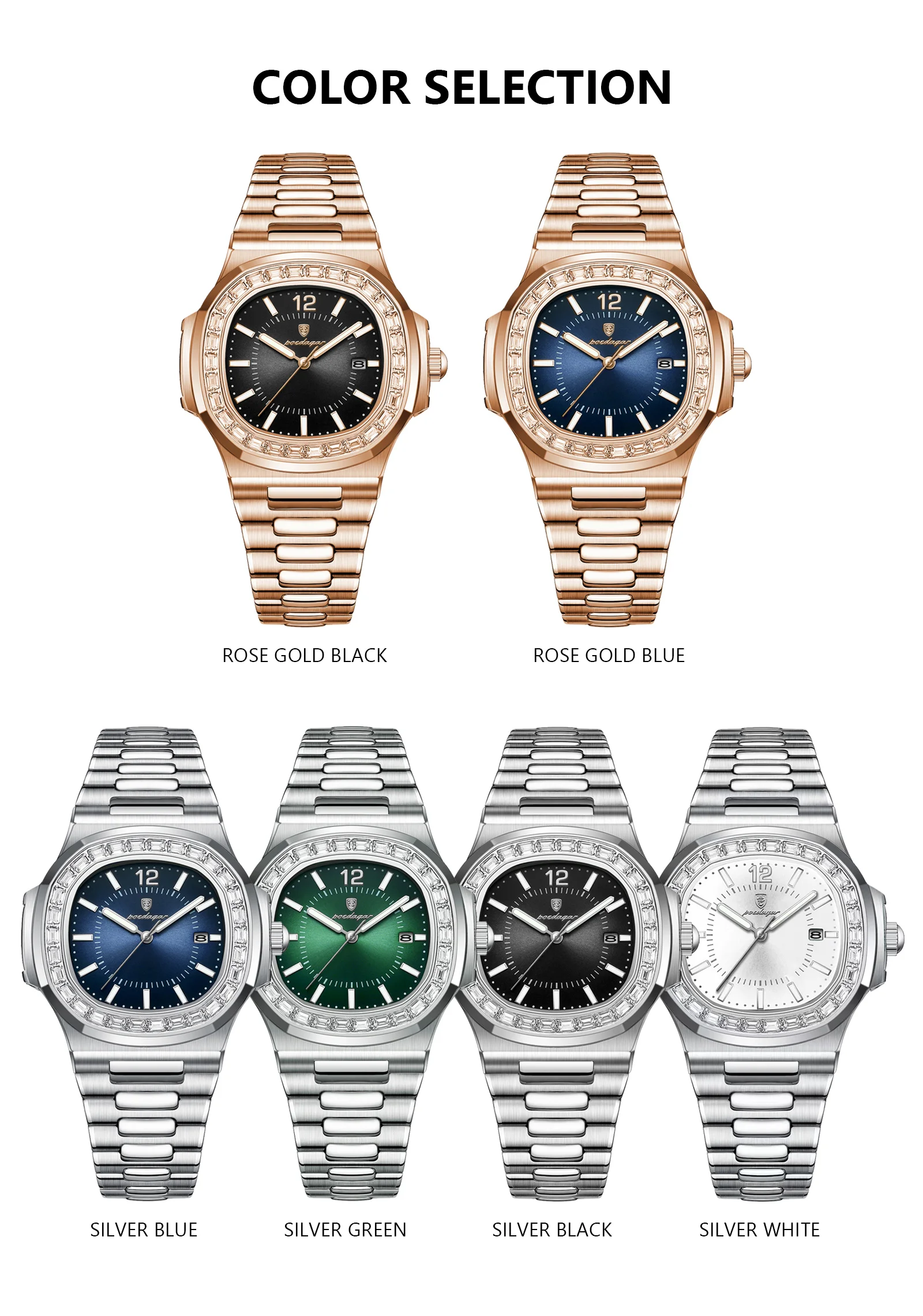 POEDAGAR 918 Quartz Analog Watch information.