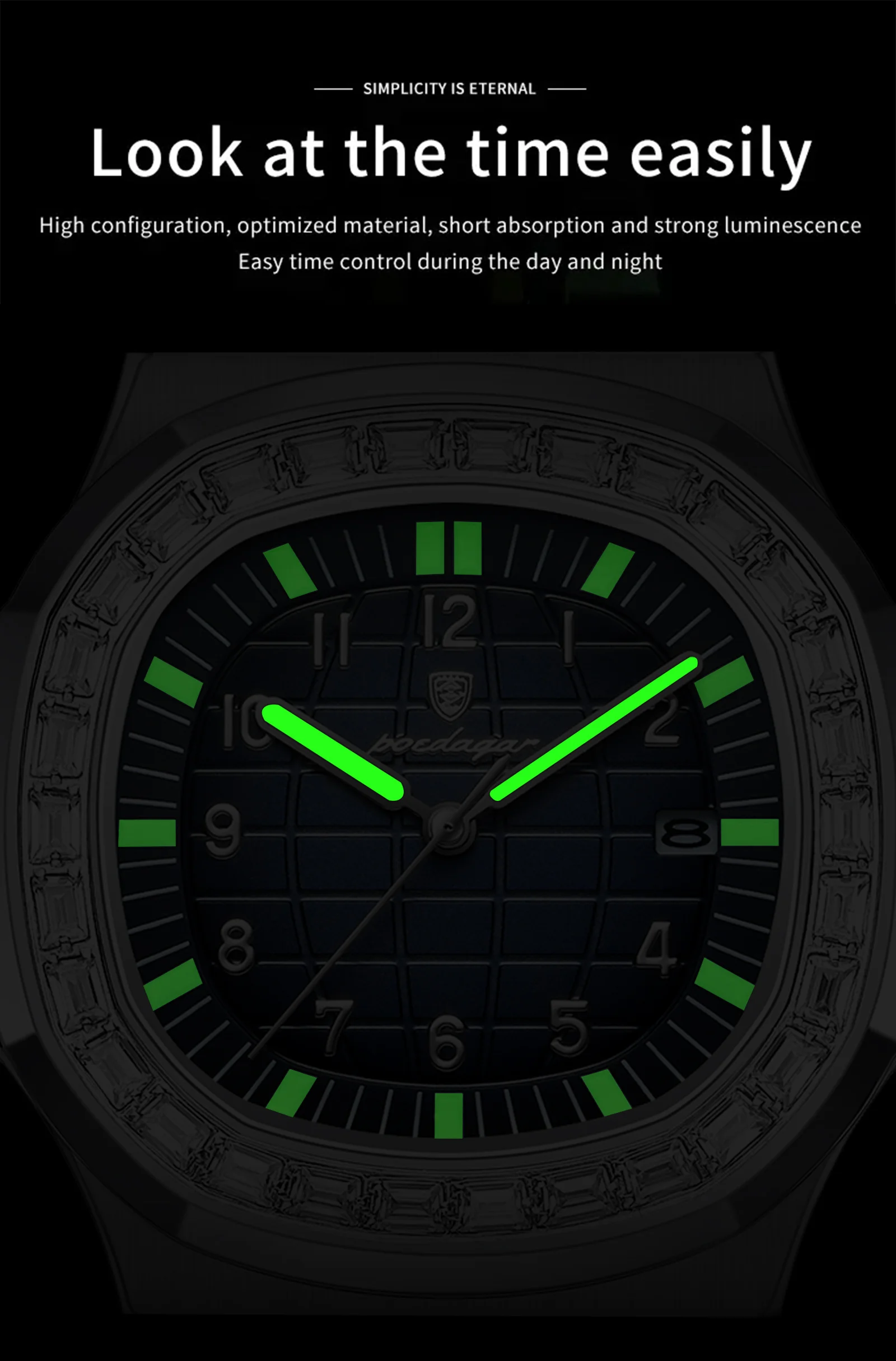 POEDAGAR 925 Quartz Analog Watch information.