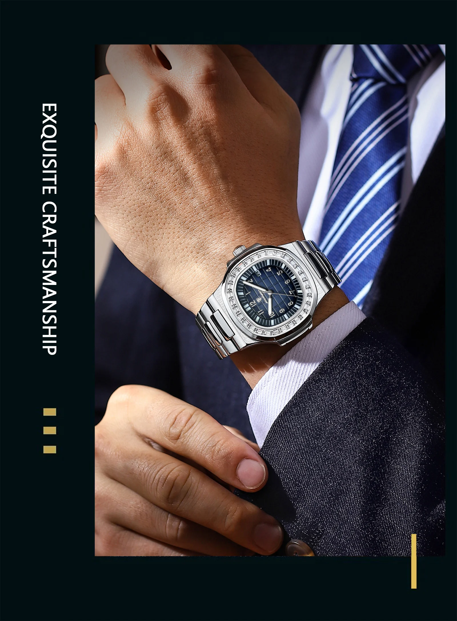 POEDAGAR 925 Quartz Analog Watch information.