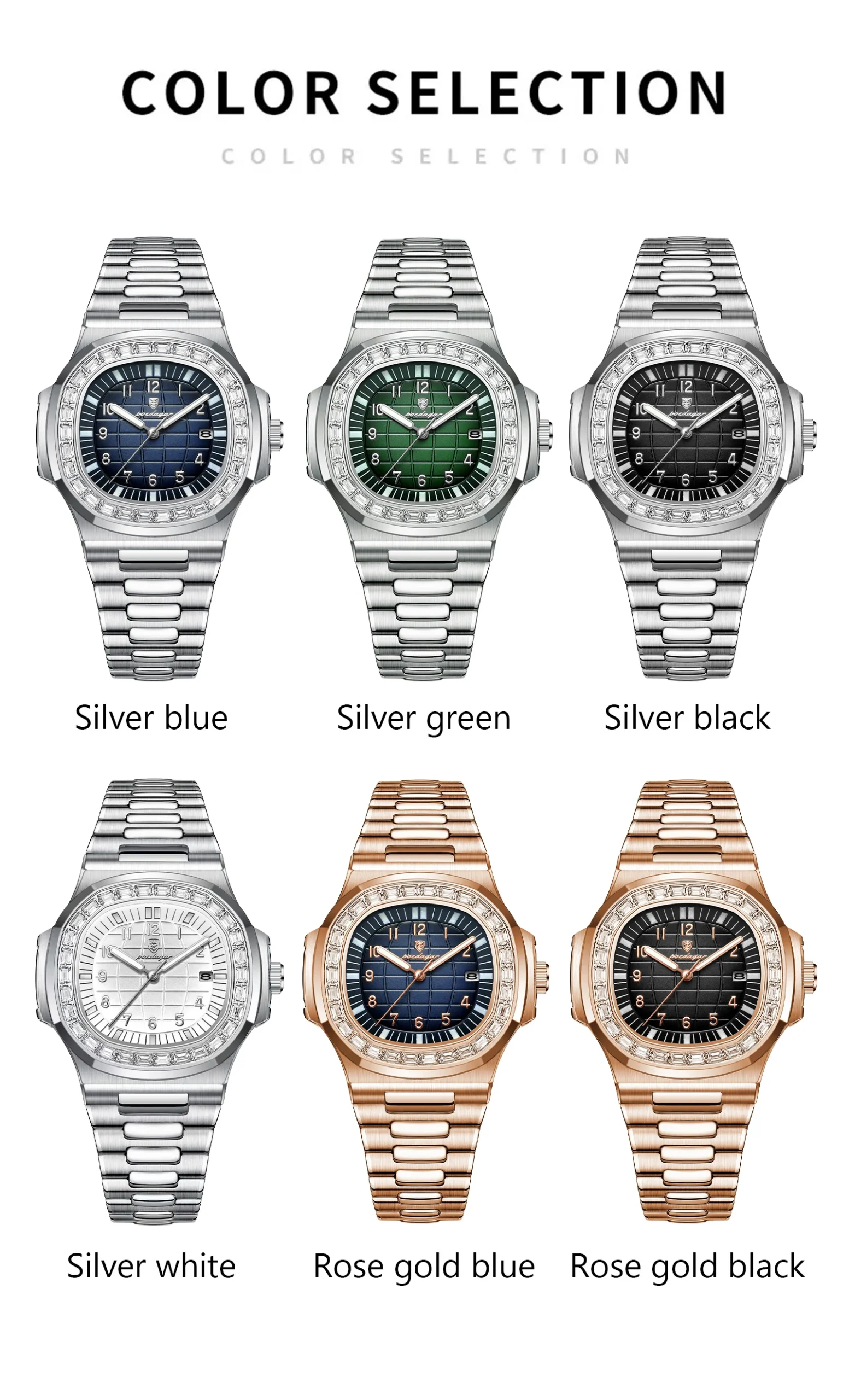 POEDAGAR 925 Quartz Analog Watch information.