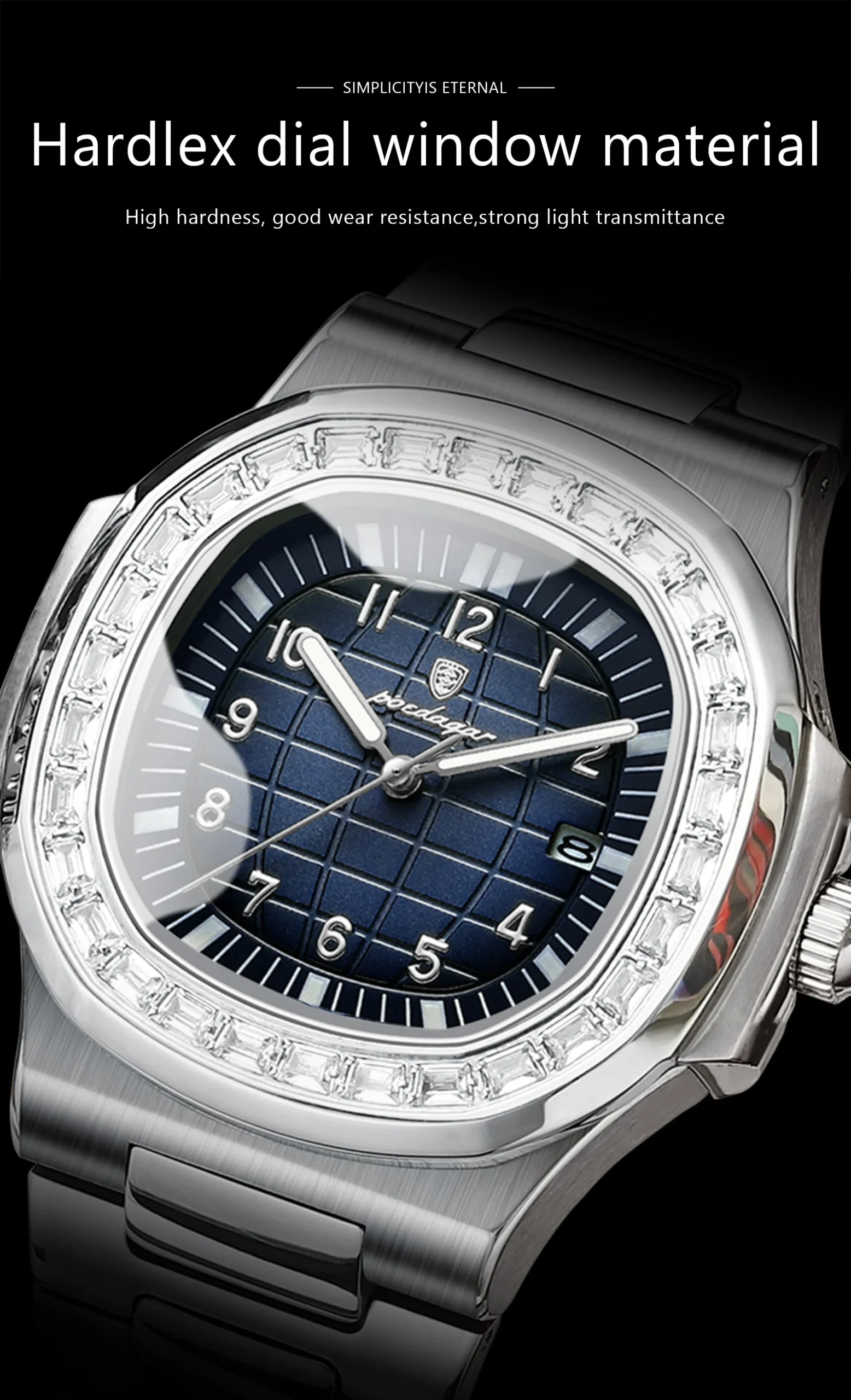 POEDAGAR 925 Quartz Analog Watch information.
