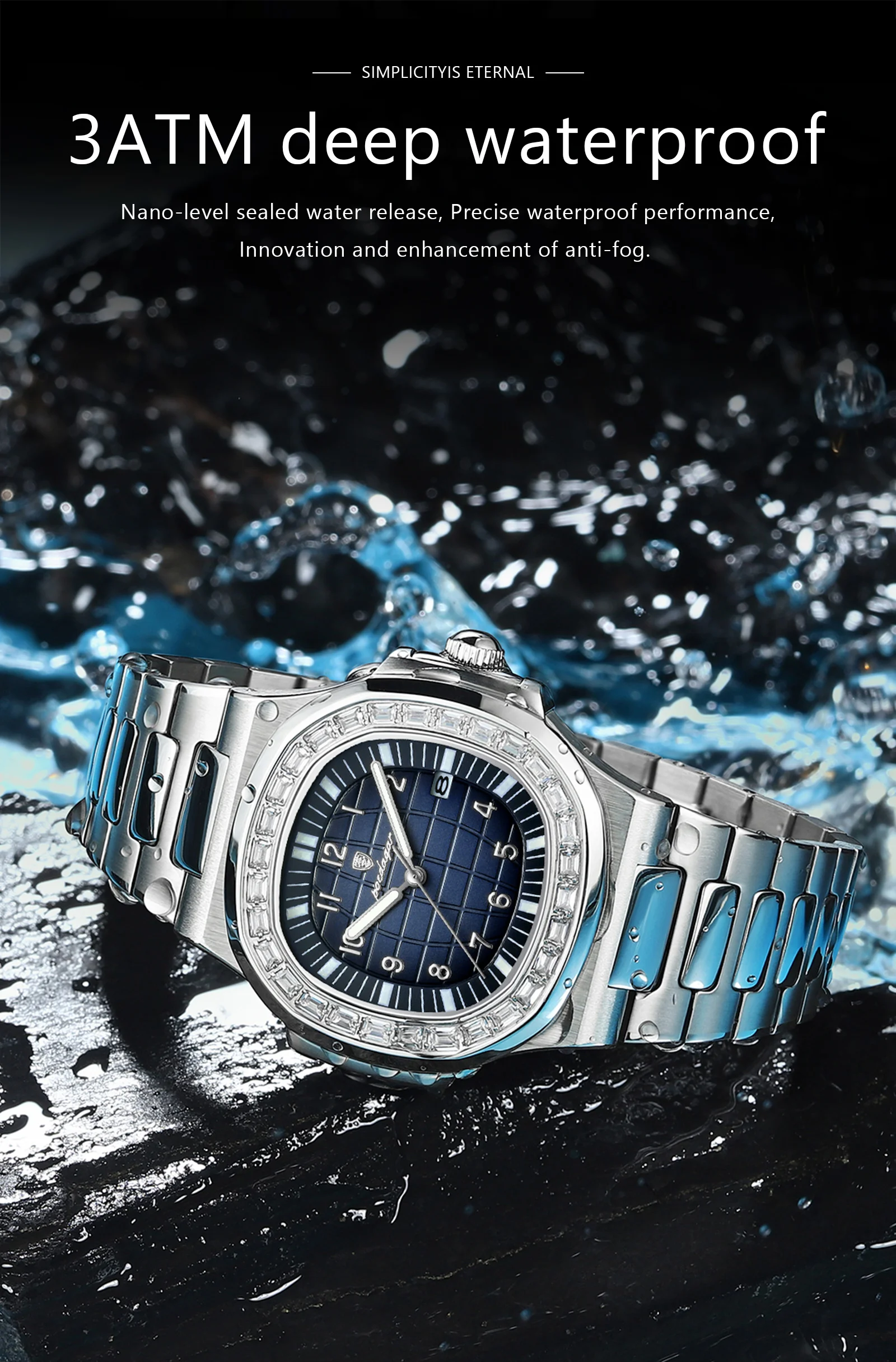 POEDAGAR 925 Quartz Analog Watch information.