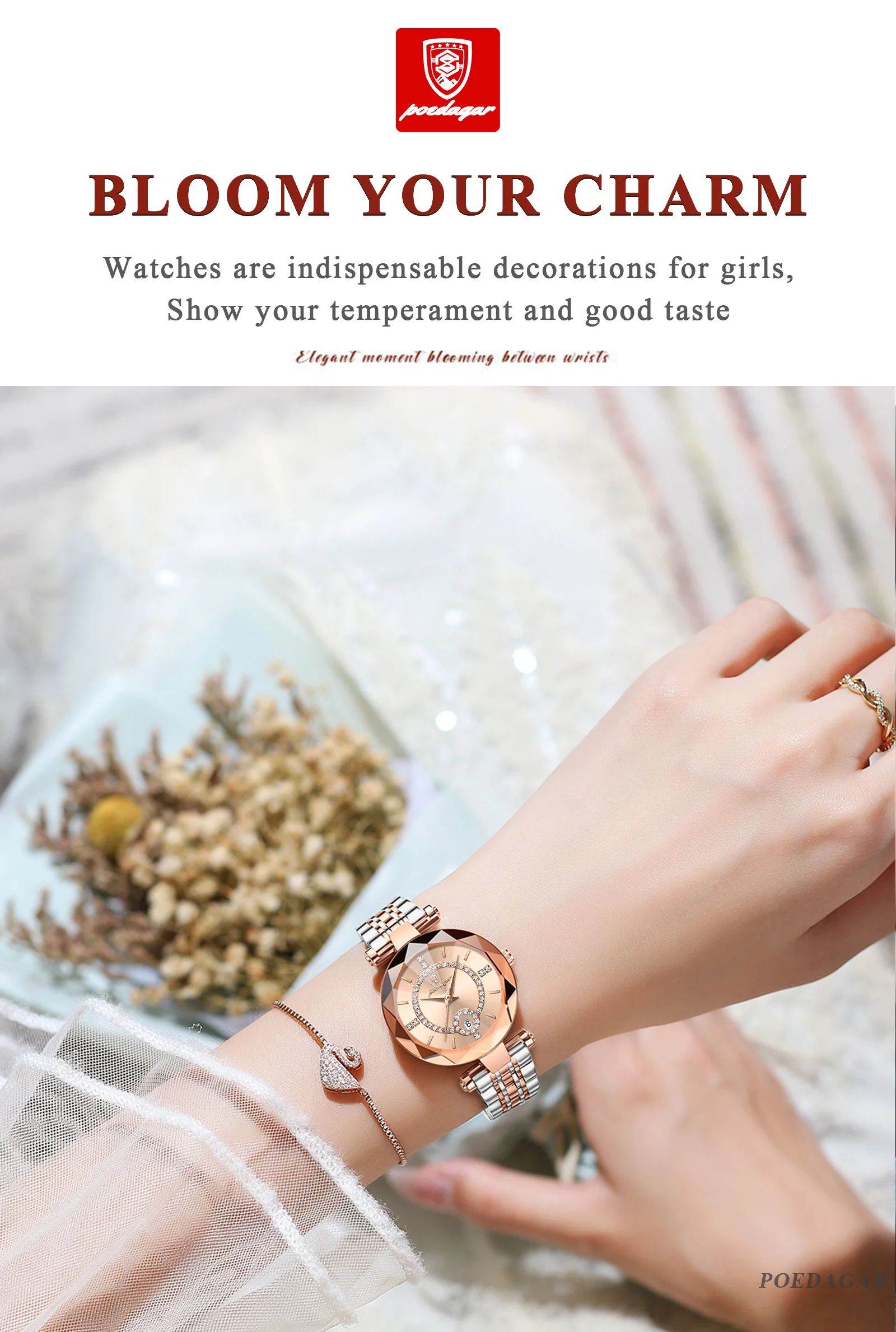 POEDAGAR 726 Quartz Analog Watch information.