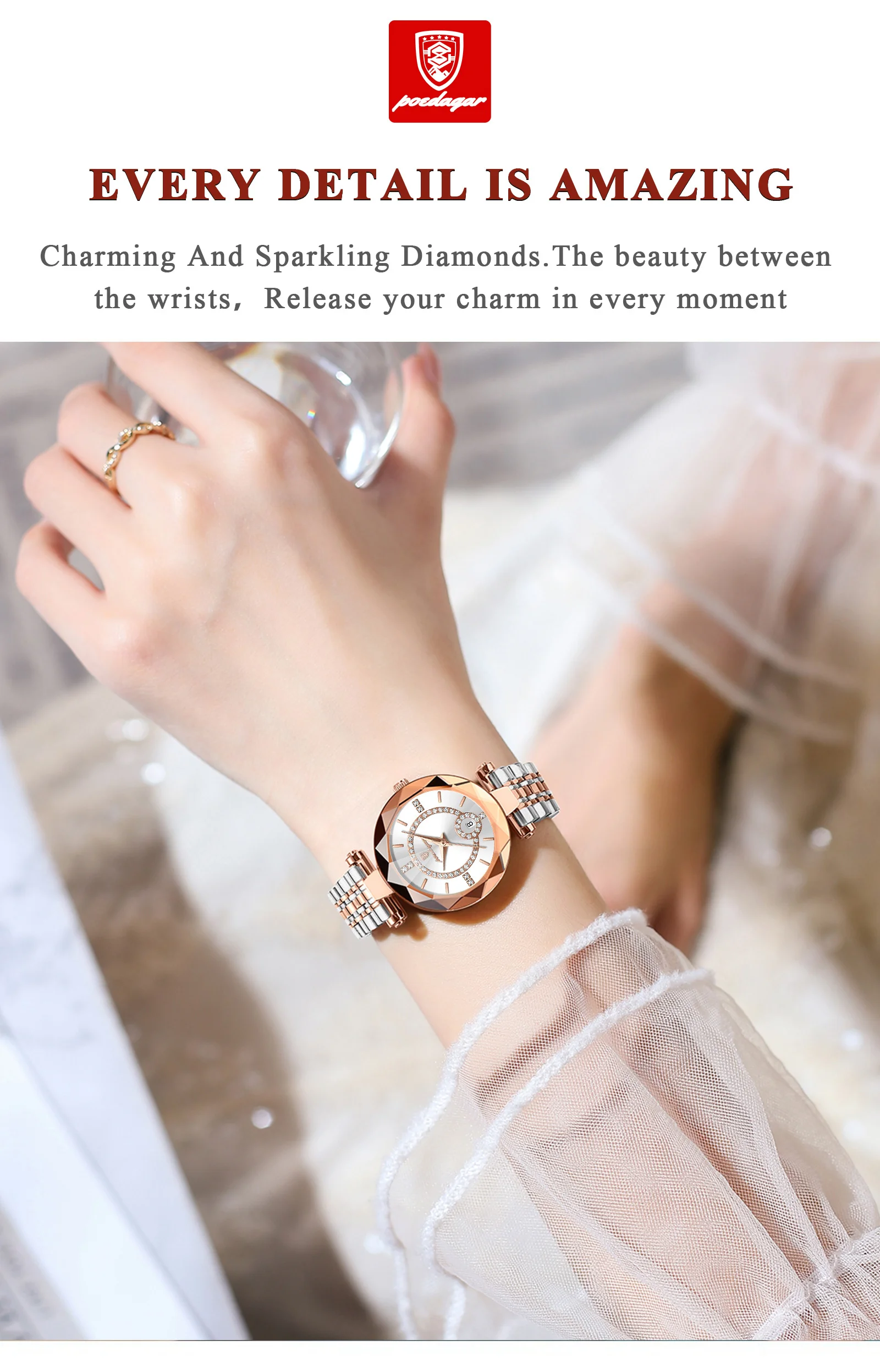 POEDAGAR 726 Quartz Analog Watch information.