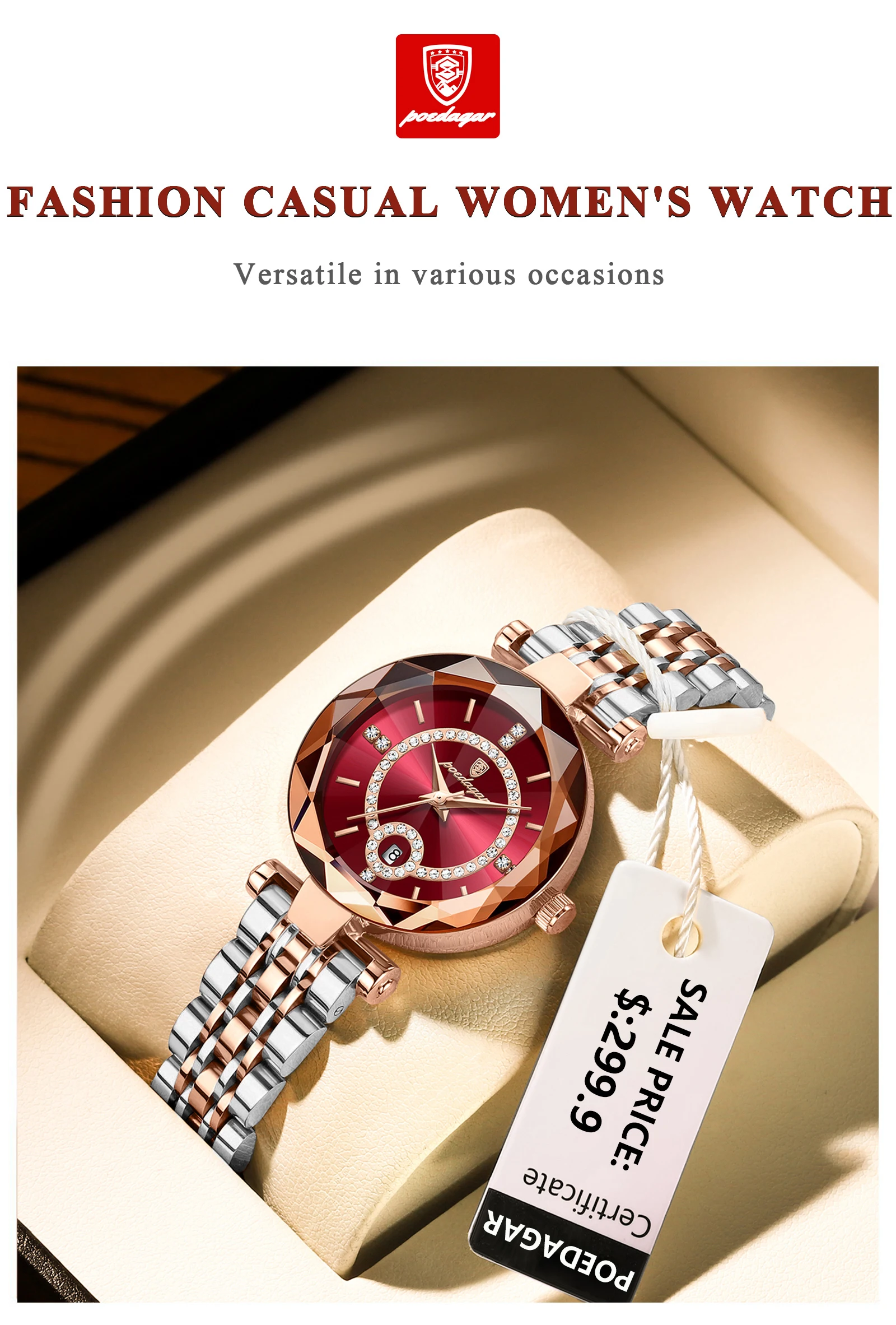 POEDAGAR 726 Quartz Analog Watch information.