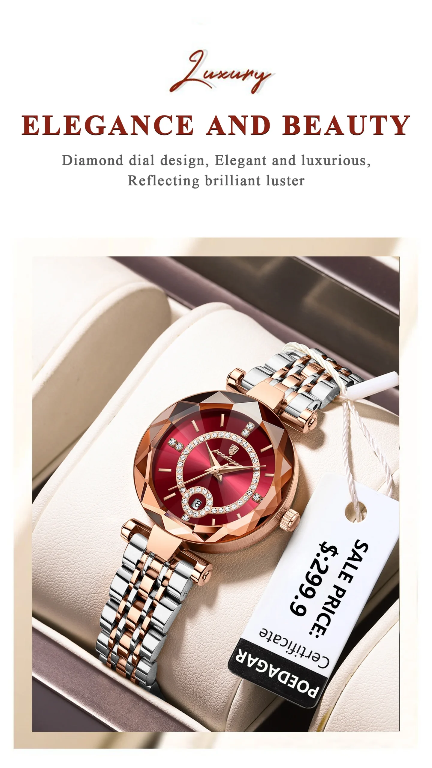 POEDAGAR 726 Quartz Analog Watch information.