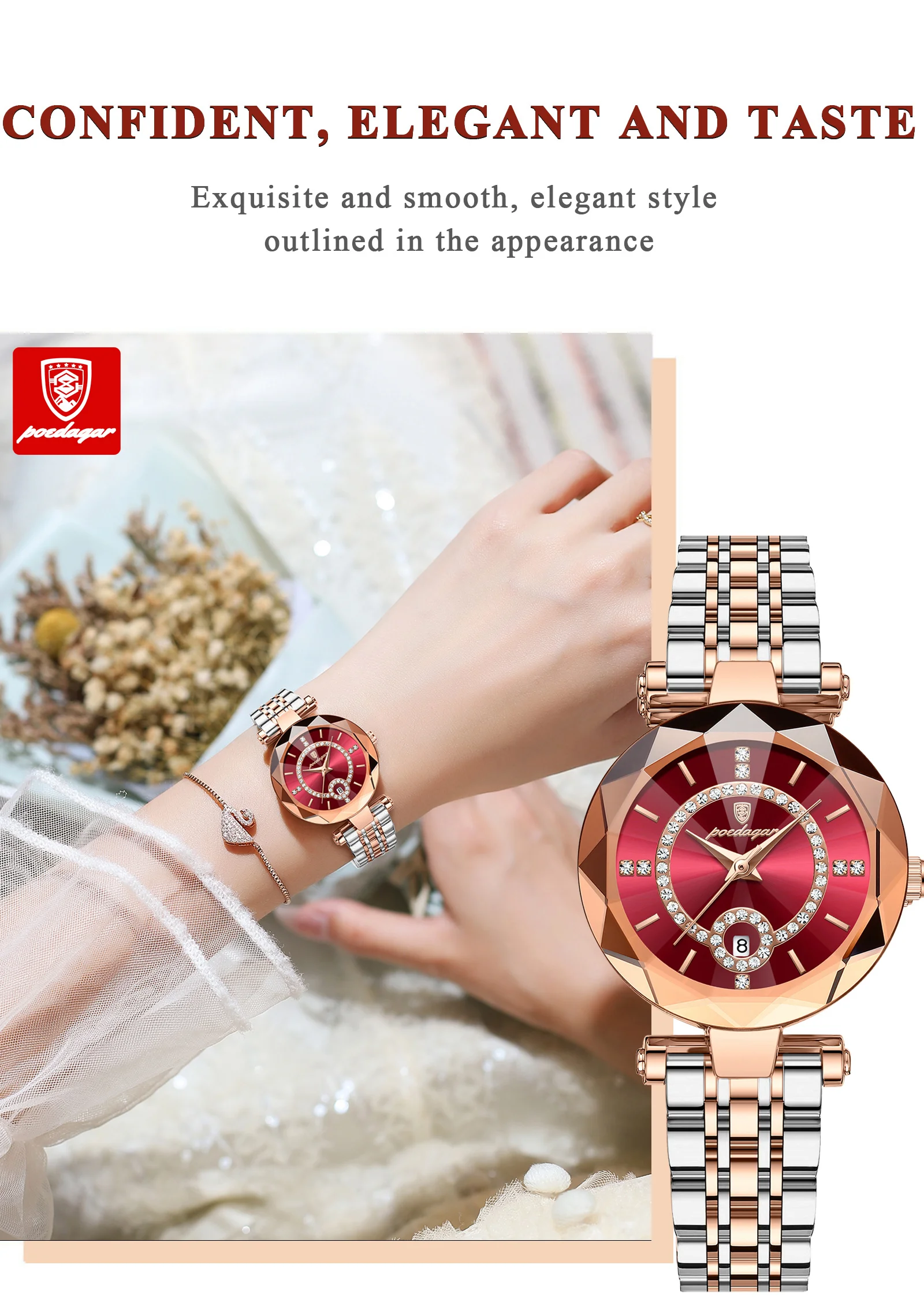 POEDAGAR 726 Quartz Analog Watch information.