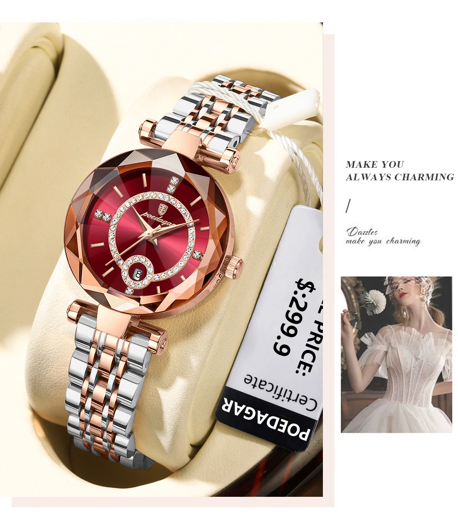 POEDAGAR 726 Quartz Analog Watch information.