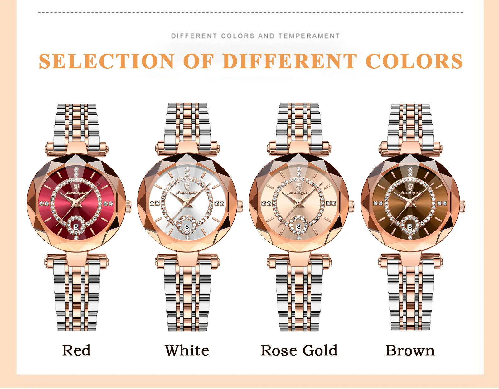 POEDAGAR 726 Quartz Analog Watch information.