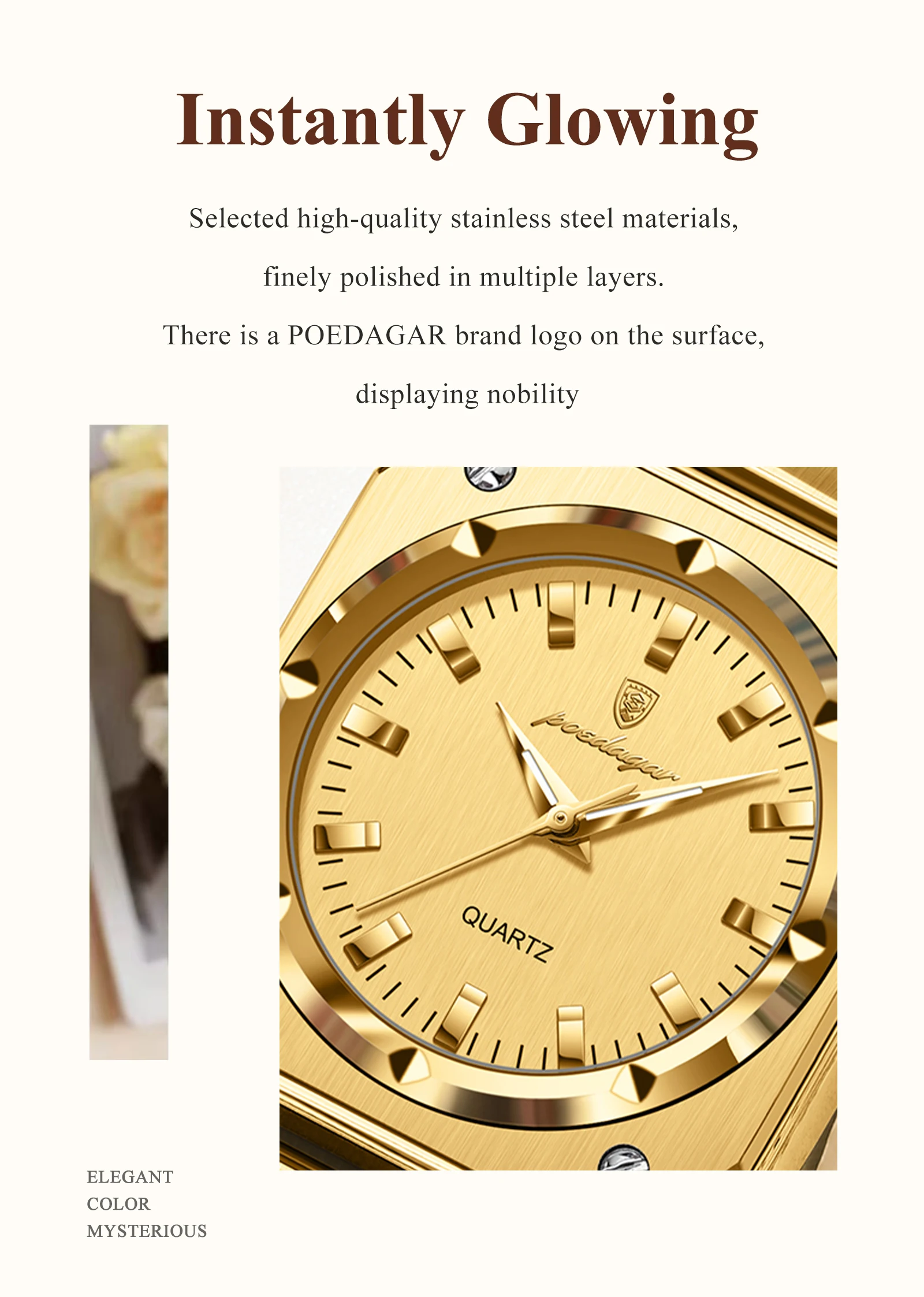 POEDAGAR 788 Quartz Analog Watch information.